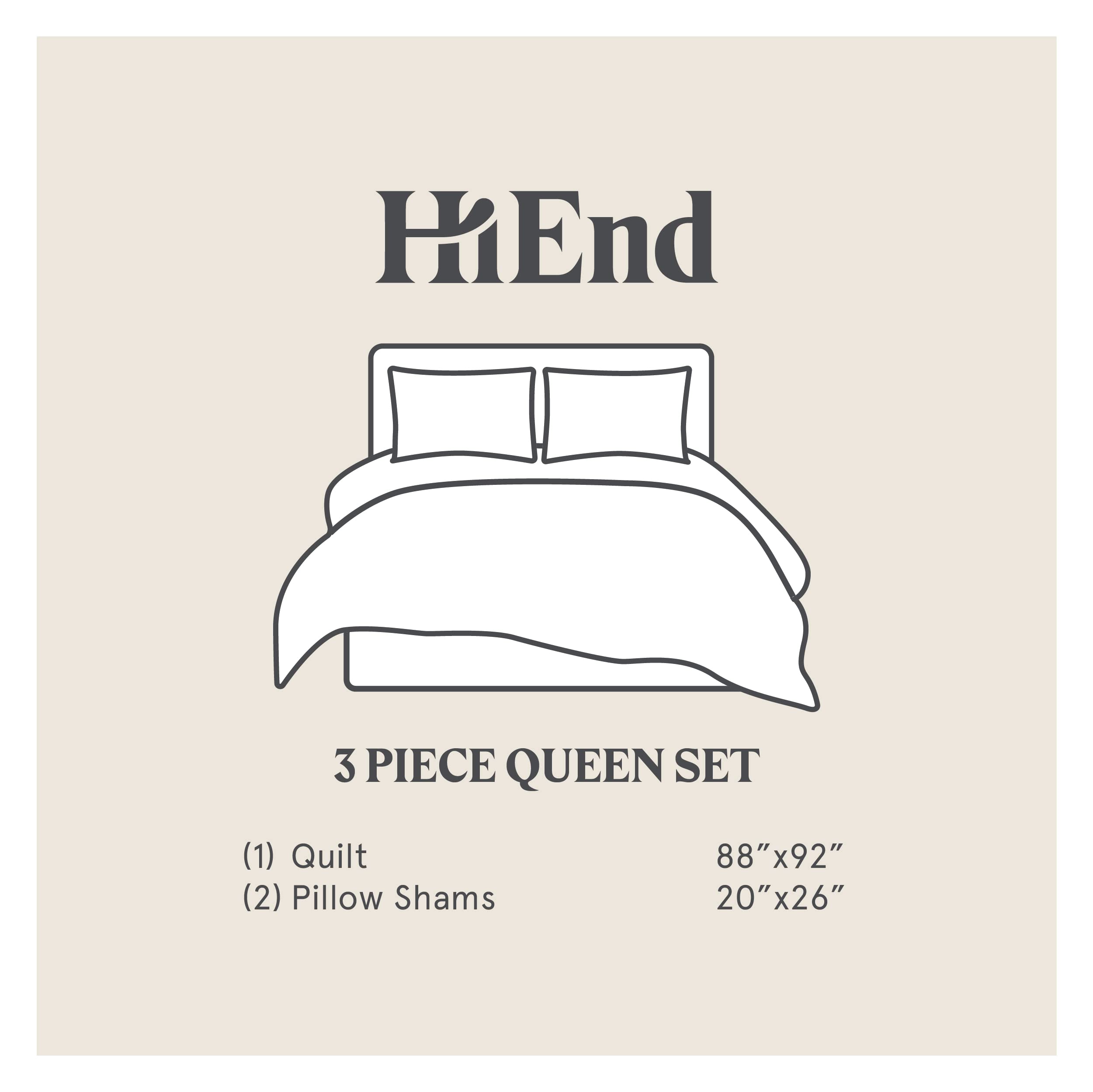 Premium 3-Piece Linen Cotton Diamond Quilt Set with Pillow Shams - Queen Size Navy Blue Solid Luxury Bedding for Master Bedroom, Guest Room & Cozy Farmhouse Decor