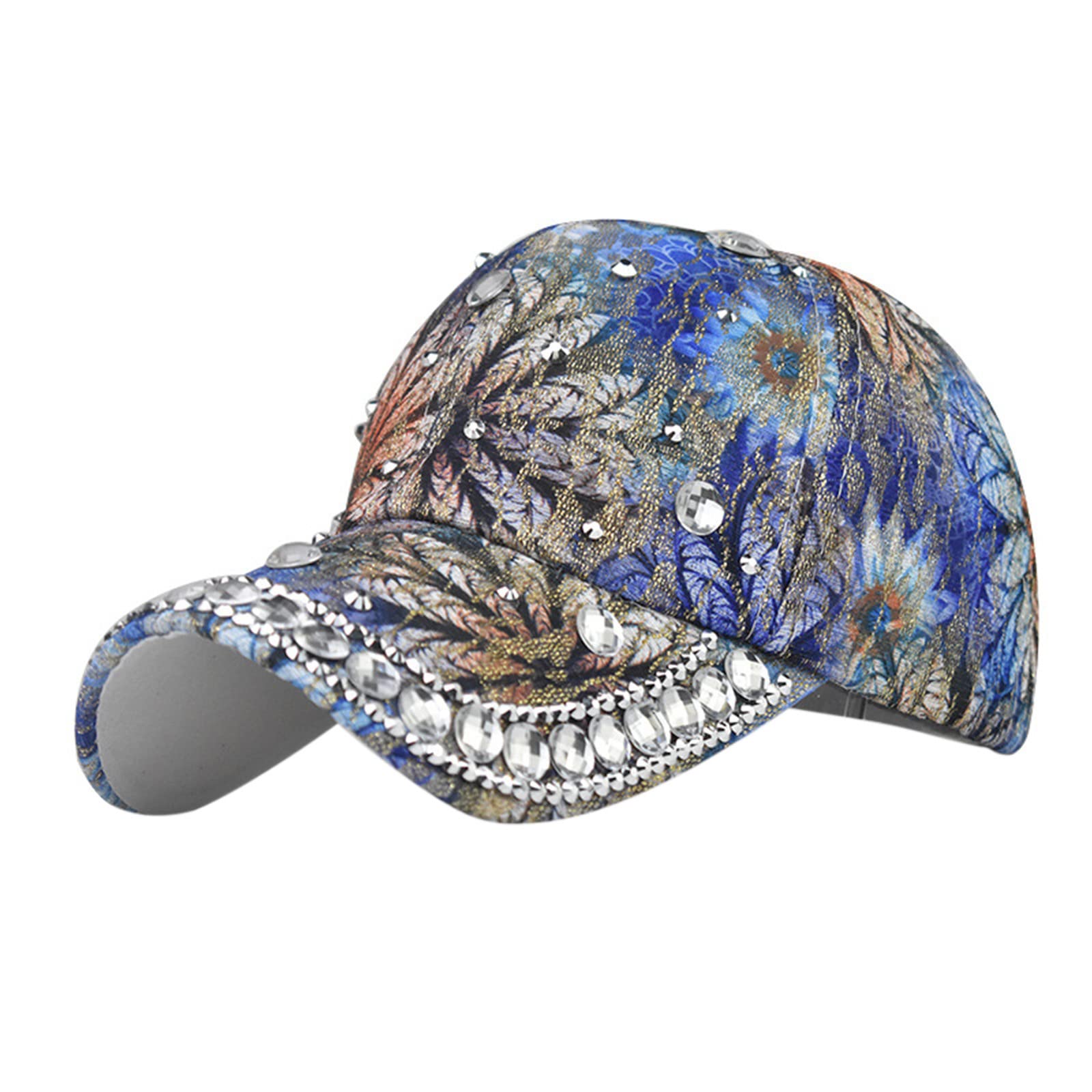 Women's Adjustable Floral Print Baseball Cap - Summer Trucker Hat with Star Design & Breathable Mesh Back for Outdoor Activities, Sports, and Casual Wear