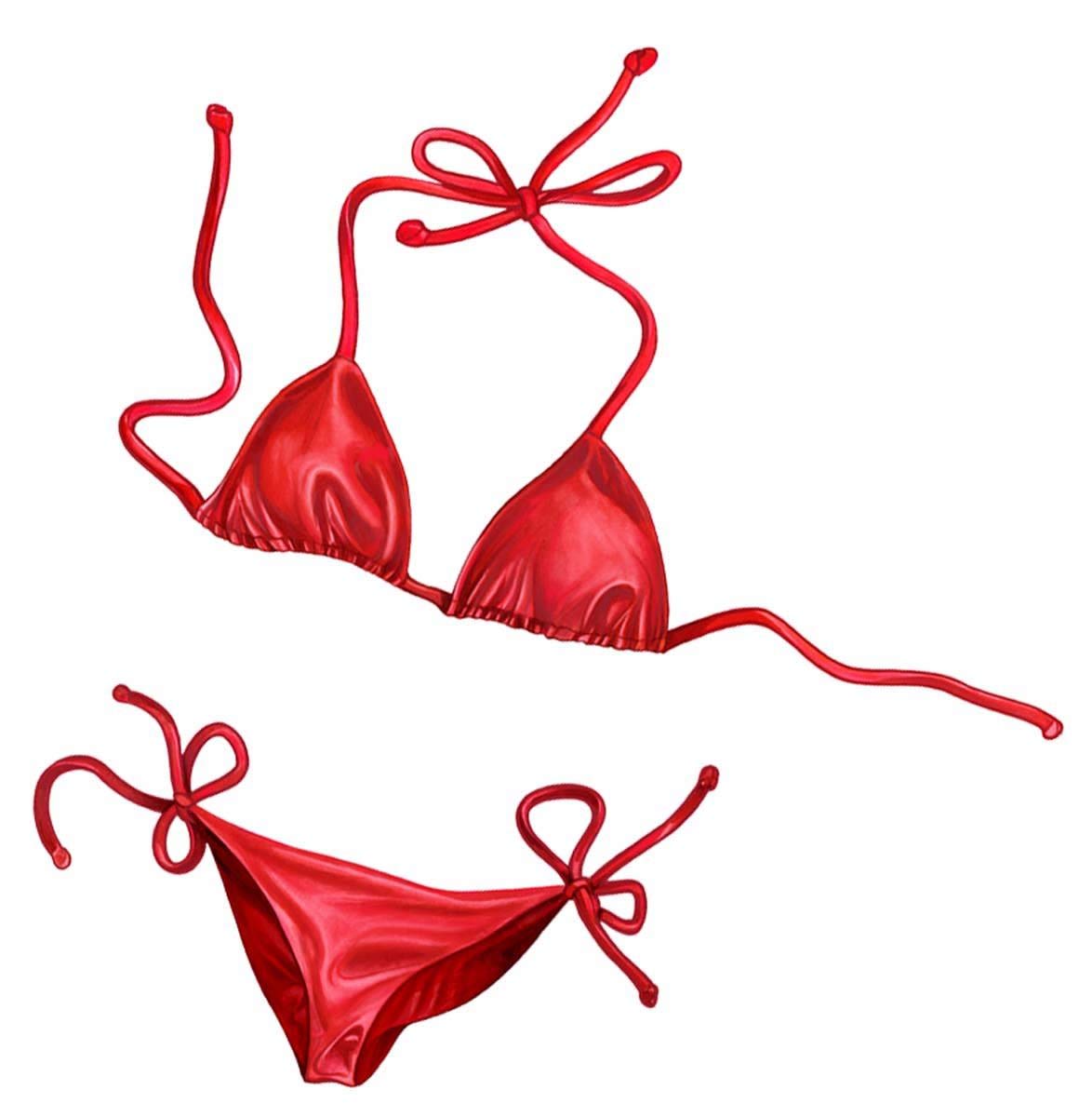 Red Bikini Porcelain Swimming Pool Mosaic Tile (25