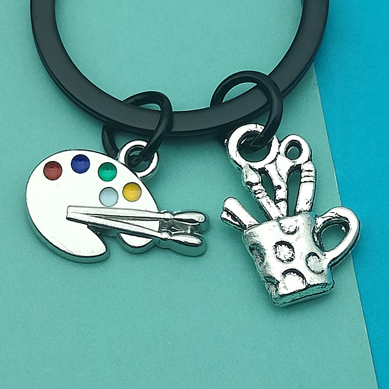 Artist Paint Palette Keychain - Graduation Gift for Art Students & Painters - Inspirational Jewelry for Christmas, Birthday & Encouragement - Perfect for Art Lovers, Creative Professionals & Gift Giving Occasions