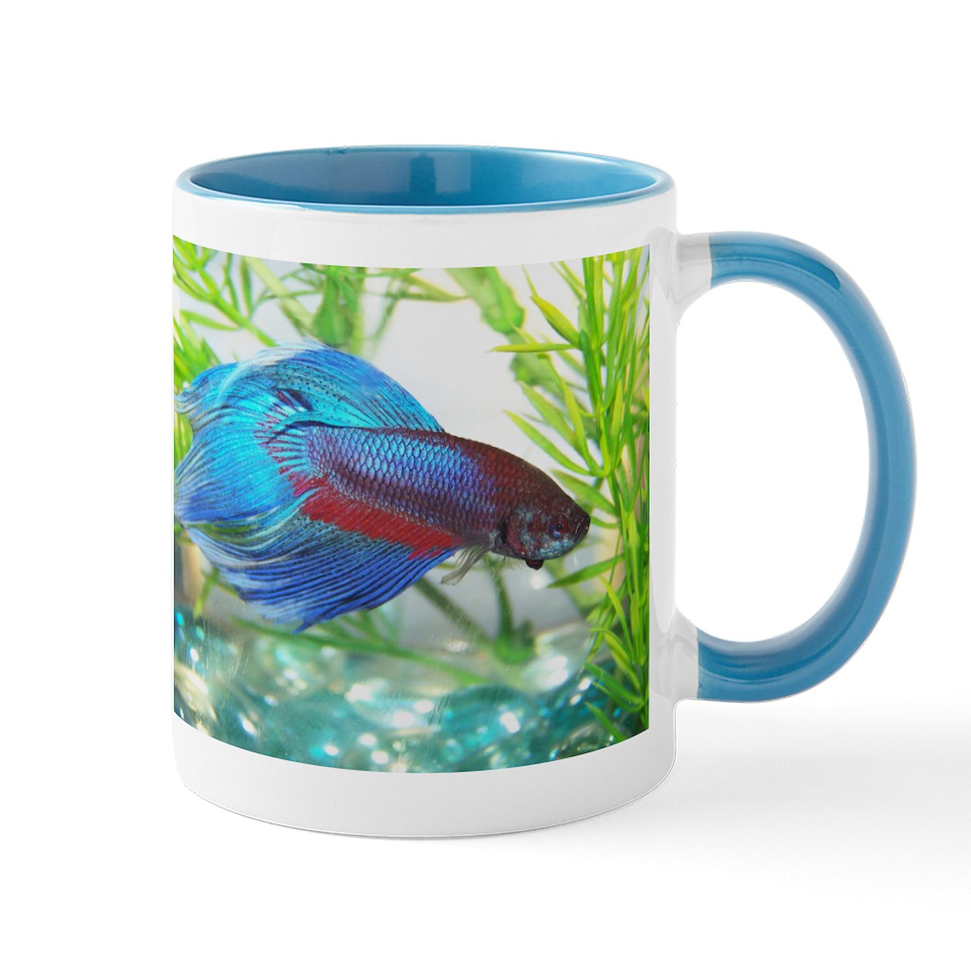 Betta Fish Ceramic Coffee Mug 11 oz (325 ml) - Perfect for Tea, Hot Chocolate & Office Use - Unique Fish Lover Gift Idea