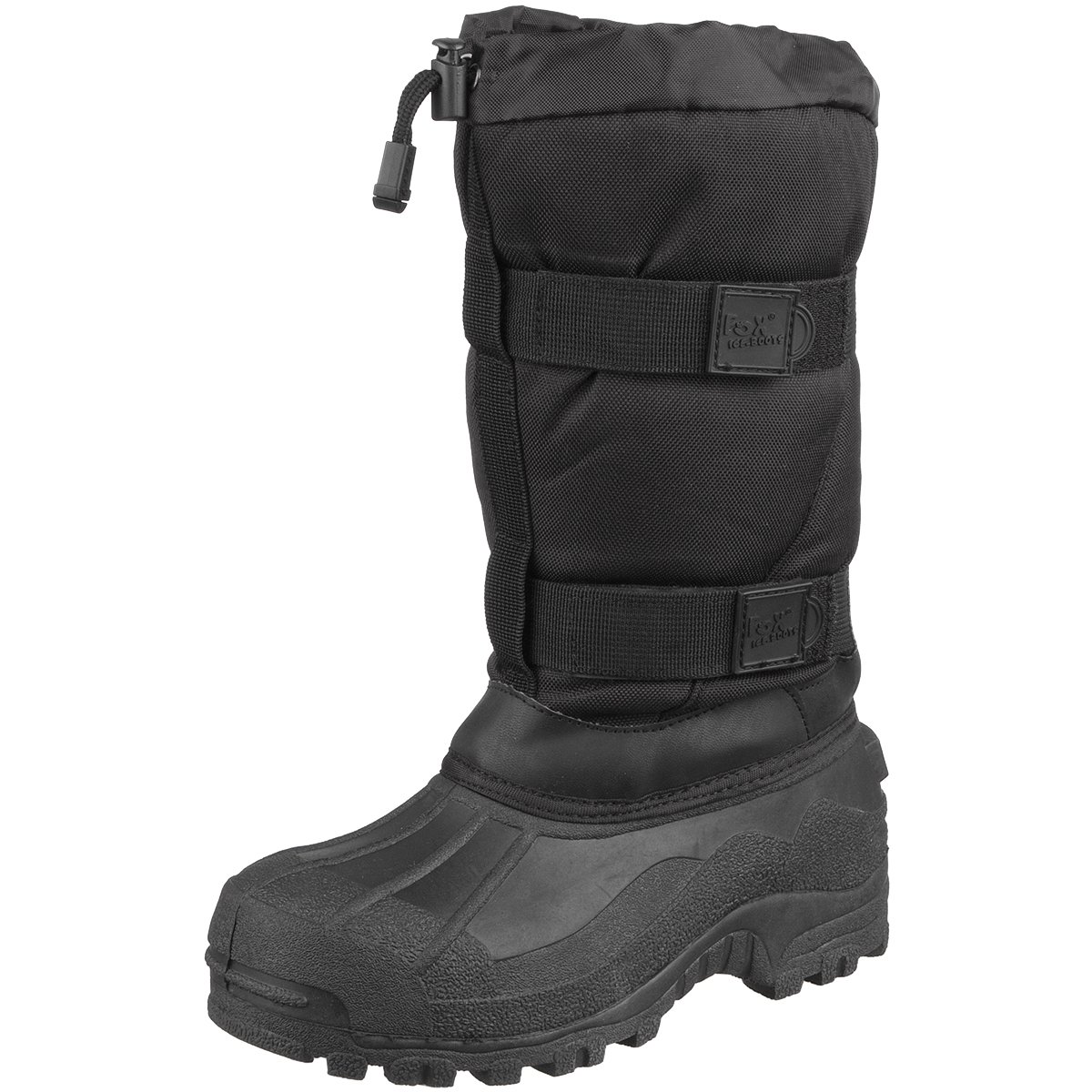 Fox Outdoor Ice Boots for Men & Women - Waterproof Winter Snow Boots with Non-Slip Sole - Perfect for Hiking, Ice Fishing, and Cold Weather Activities (Black)