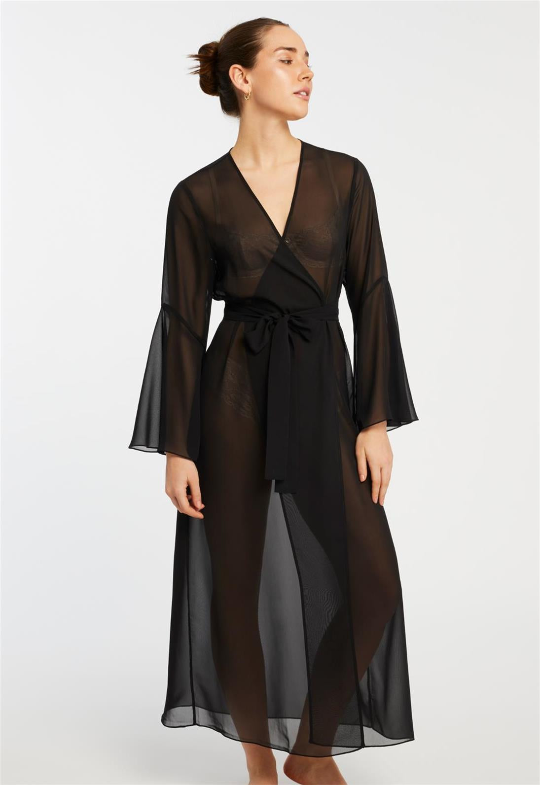 Venus Robe - Soft & Luxurious Black Bathrobe for Women - Perfect for Spa, Relaxation & Lounging at Home