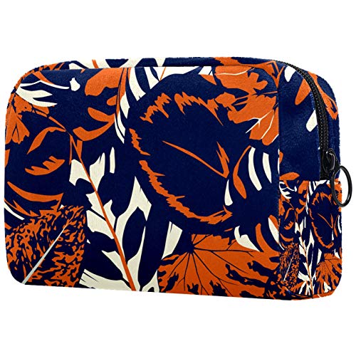 Vintage Leaves Floral Pattern Toiletry Bag - Waterproof Cosmetic Travel Organizer with Zipper, Makeup Pouch for Women & Men | Perfect for Travel, Gym, Camping and Daily Use