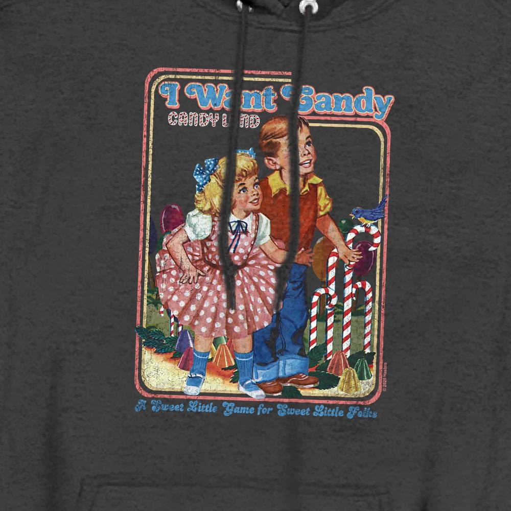 Trevco Candy Land I Want Candy Unisex Adult Heather Pullover Hoodie - Cozy & Stylish for Casual Wear, Gifts, and Everyday Comfort