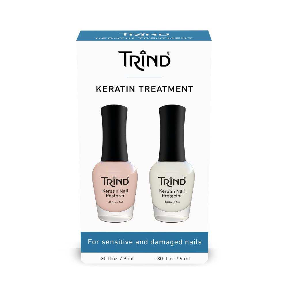 Trind Keratin Nail Treatment Kit – Strengthen & Repair Damaged Nails | At-Home Nail Care Solution for Weak, Brittle Nails | Perfect for Salon-Quality Manicures & Healthy Nail Growth