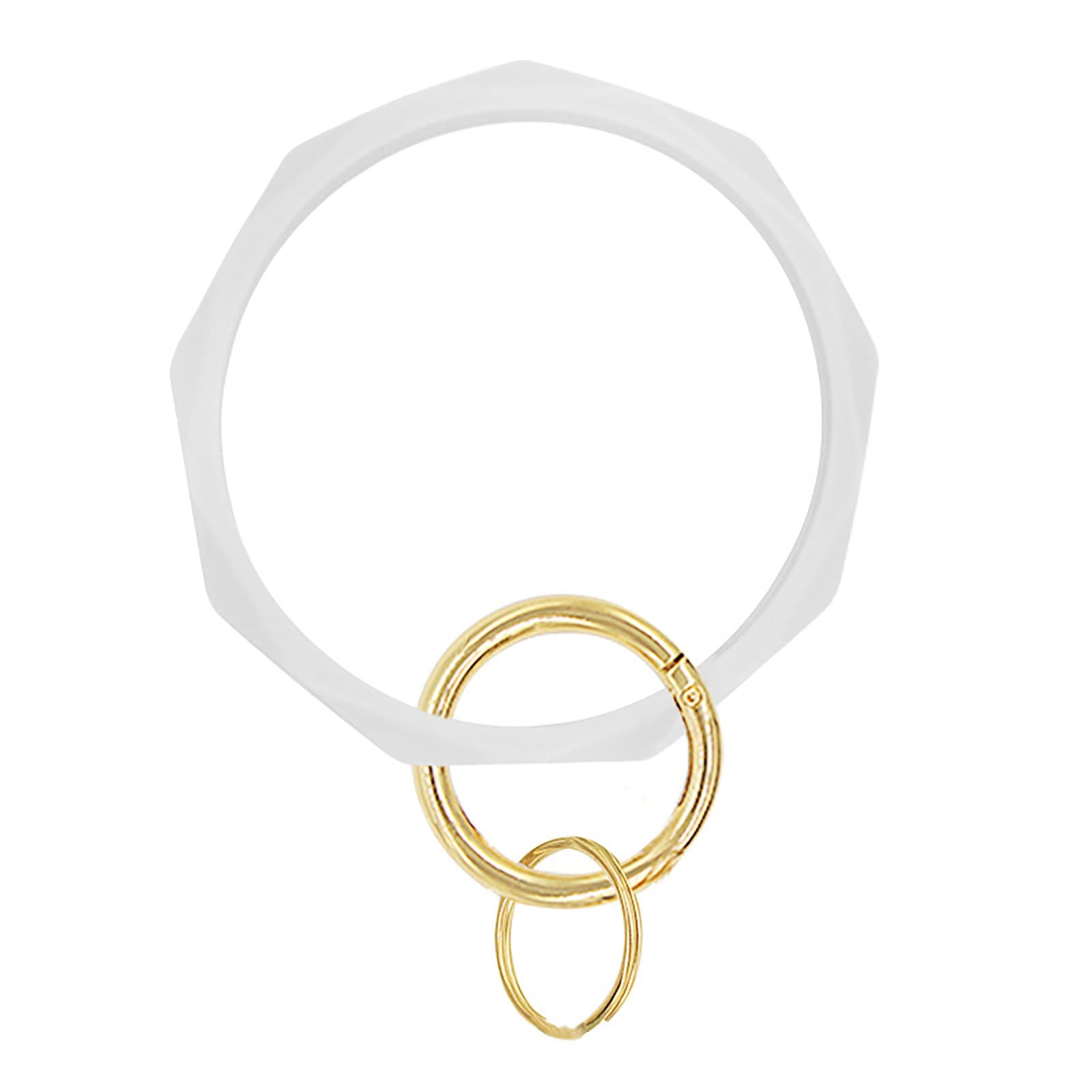 Flexible Silicone Keychain Holder - Wristband & Key Ring for Backpacks, Bags, and Keys | Durable Round Bangle Bracelet for Everyday Use, Travel, and Outdoor Activities