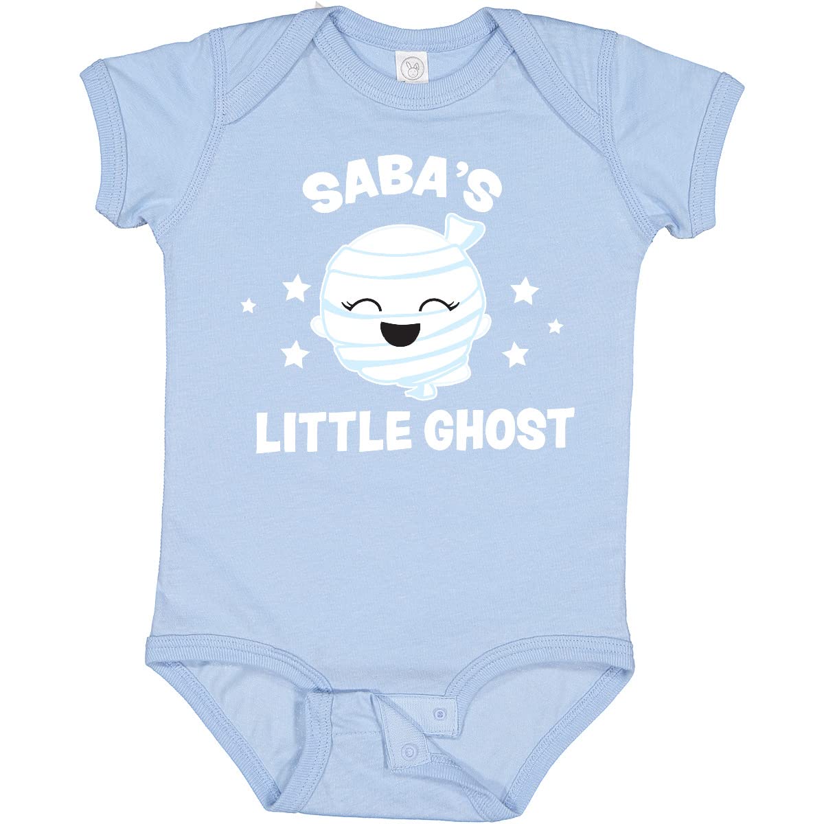 Inktastic Cute Saba's Little Ghost with Stars Baby Bodysuit - Soft Cotton Onesie for Infants & Toddlers - Perfect for Halloween, Birthday Gifts & Everyday Wear