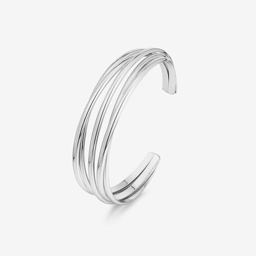 Wire Hollow Silver Bracelet