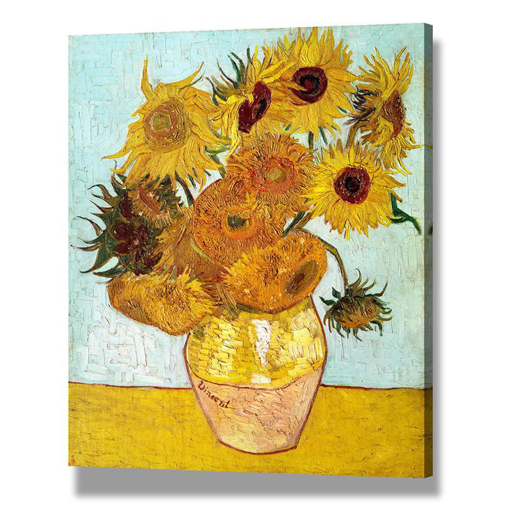 Vincent Van Gogh Floral Wall Art Decor - Vase with Gladioli and Chinese Asters Canvas Print for Living Room, Bedroom & Office Decor | Modern Home Interior Design