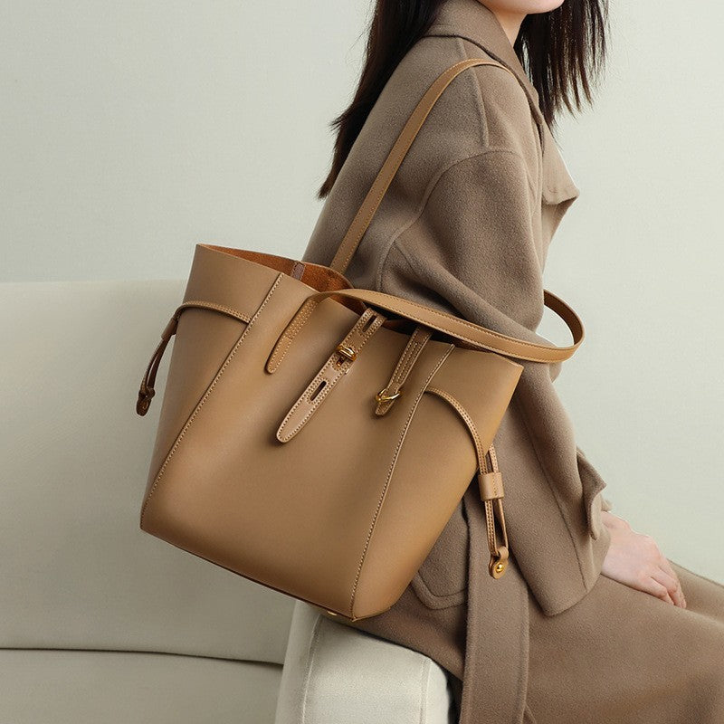 Genuine Leather Shoulder Bag Tote Bag for Women - Stylish & Durable Handbag for Work, Travel & Everyday Use