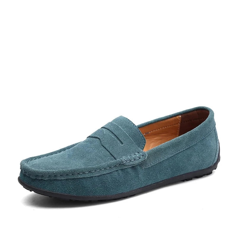 Premium Genuine Leather Men's Loafers Size 38-49 | Comfortable Boat Shoes for Men | Classic Casual Flat Shoes | Perfect for Business, Office & Daily Wear