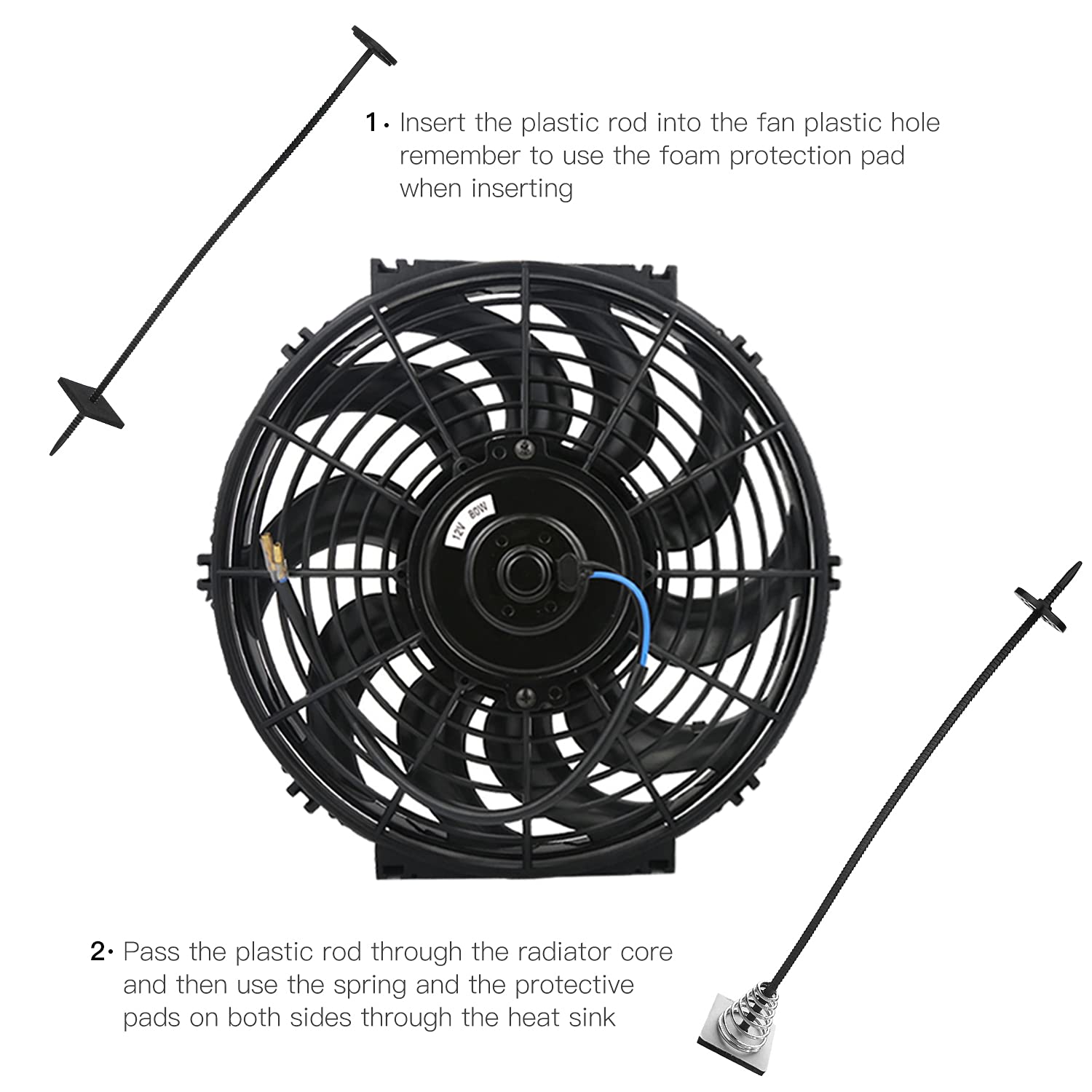 Mellbree 3-Pack Radiator Fan Kit for Cooling & Transmission Cooler - Perfect for Car Upgrades