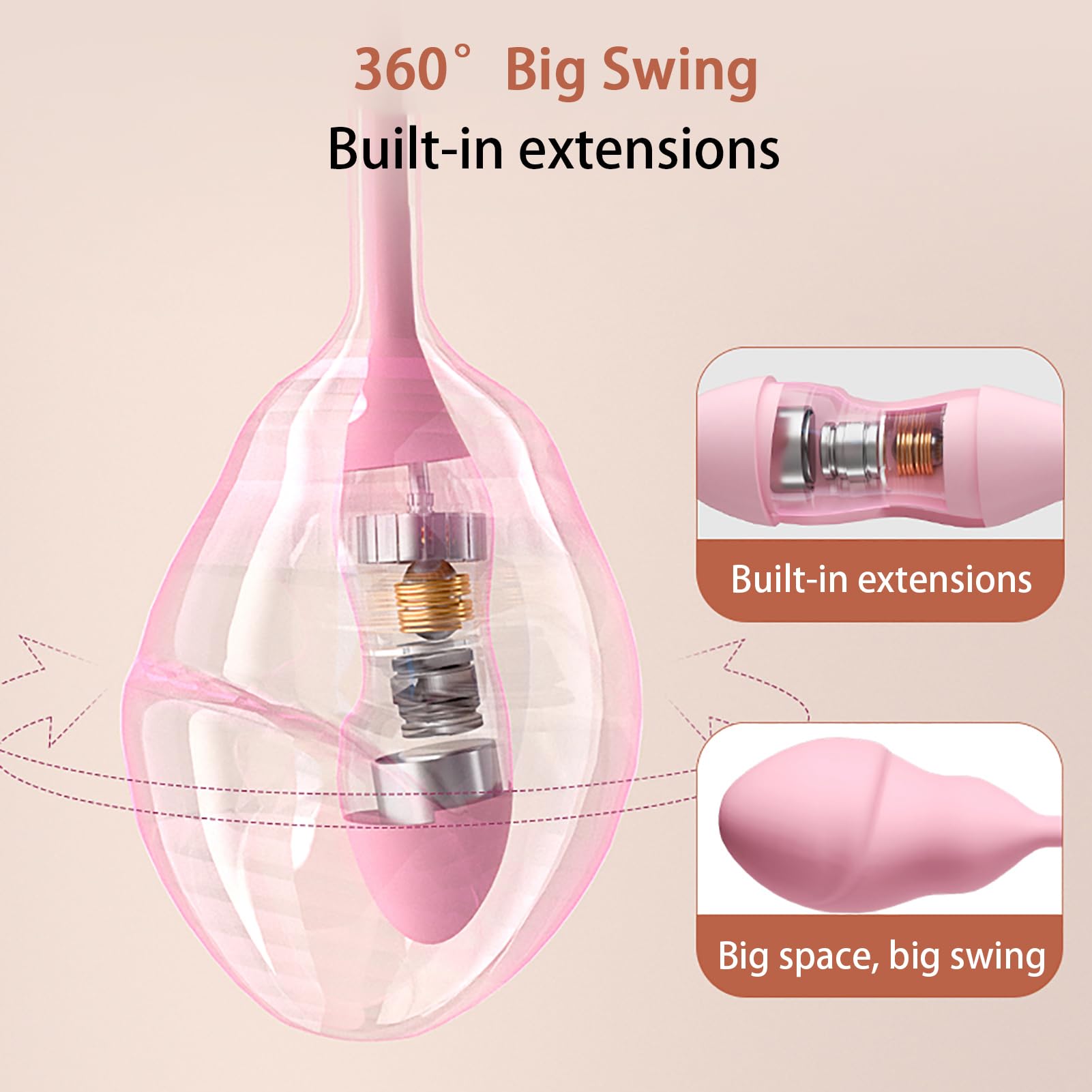 Remote Control Wearable Vibrator for Women - 10 Vibration Modes, Inflatable Egg & Anal Stimulator - Couples Clitoral Panty Vibrator | Adult Sex Toy for Romantic Nights & Spicy Date Nights