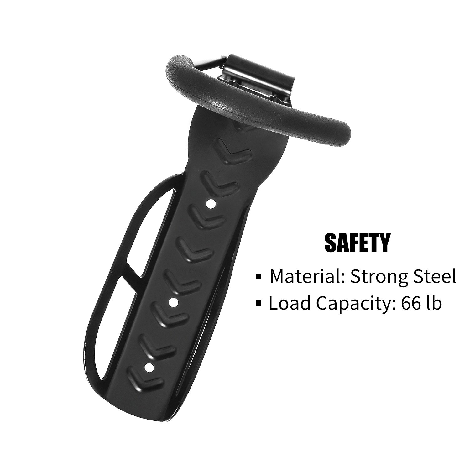 Heavy Duty Bike Wall Mount Hook - Holds 66lb, for Indoor & Shed Storage