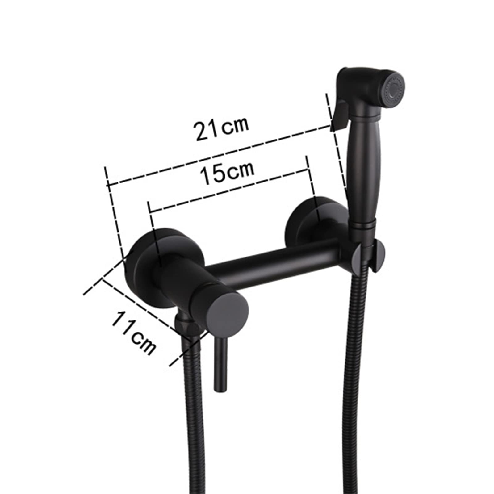 Brass Handheld Sprayer for Toilet & Baby Cloth Diaper - Portable Hot/Cold Water Faucet with 1.5m/2m Hose - Perfect for Feminine Wash, Pet Cleaning & Garden Watering