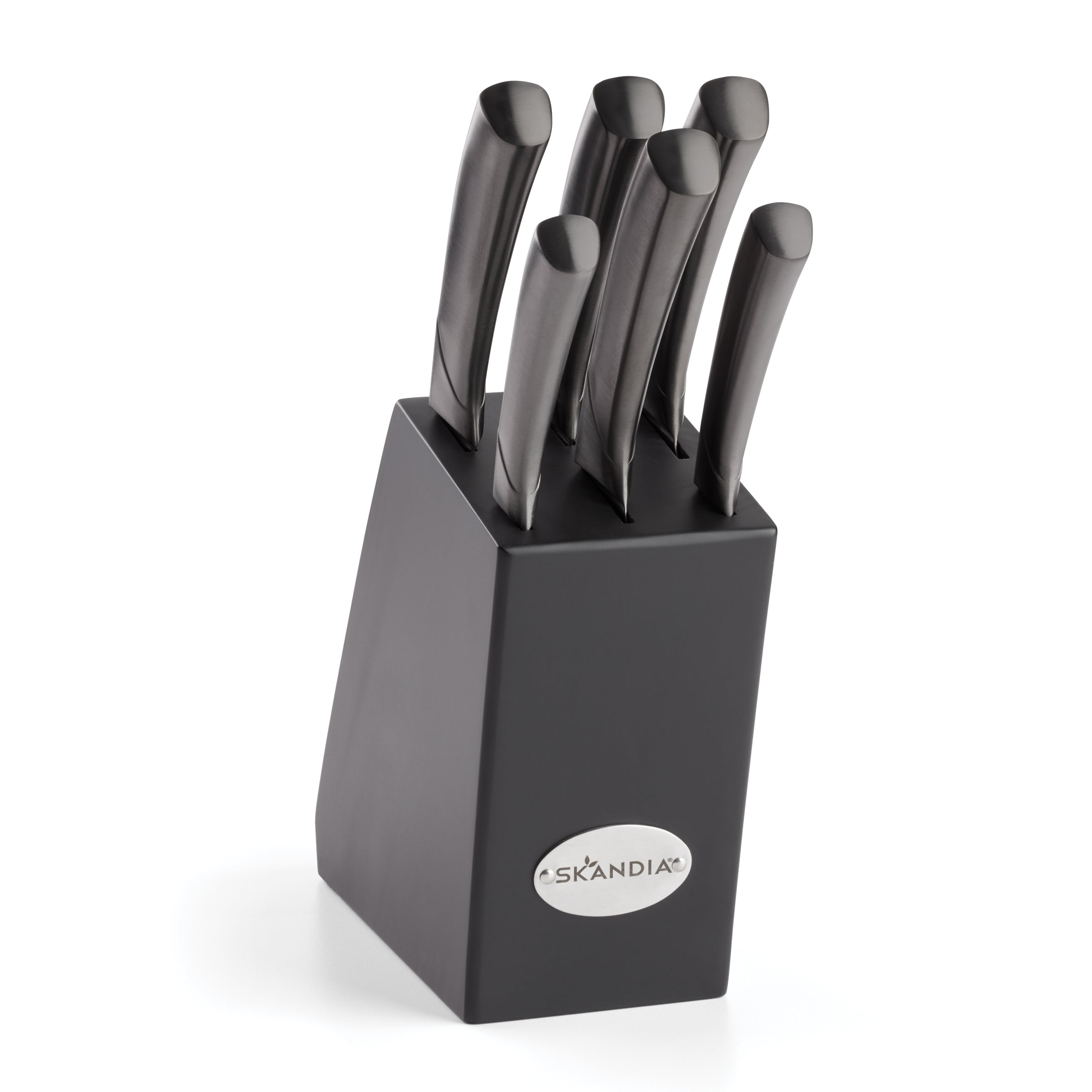 Beck 7-Piece Knife Block Set with Wooden Stand - High-Quality Stainless Steel Kitchen Knives for Cooking, Slicing & Dicing - Perfect for Home Chefs & Professional Kitchens