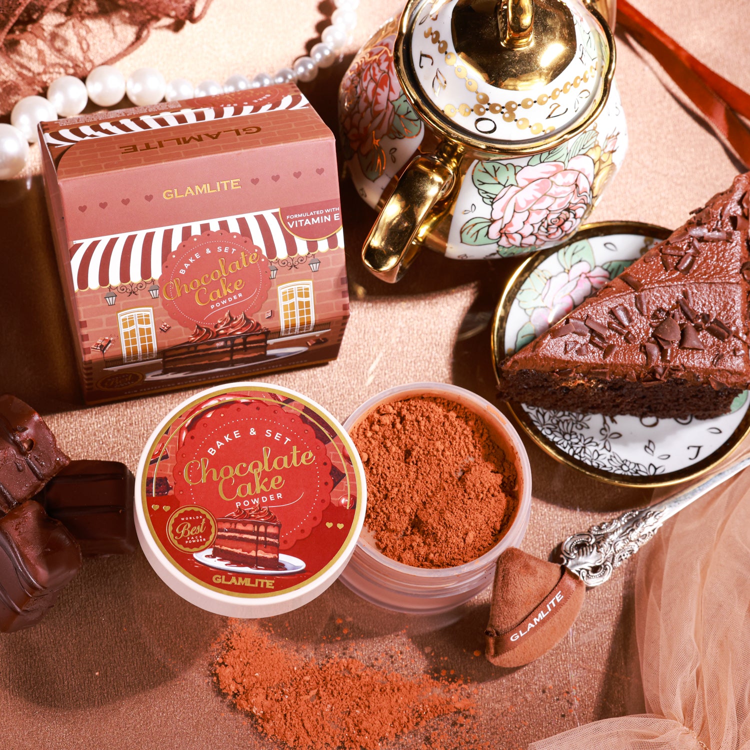 Premium Chocolate Cake Bake & Set Powder - Professional Baking Mix for Moist & Fluffy Cakes - Perfect for Birthdays, Weddings & Home Baking