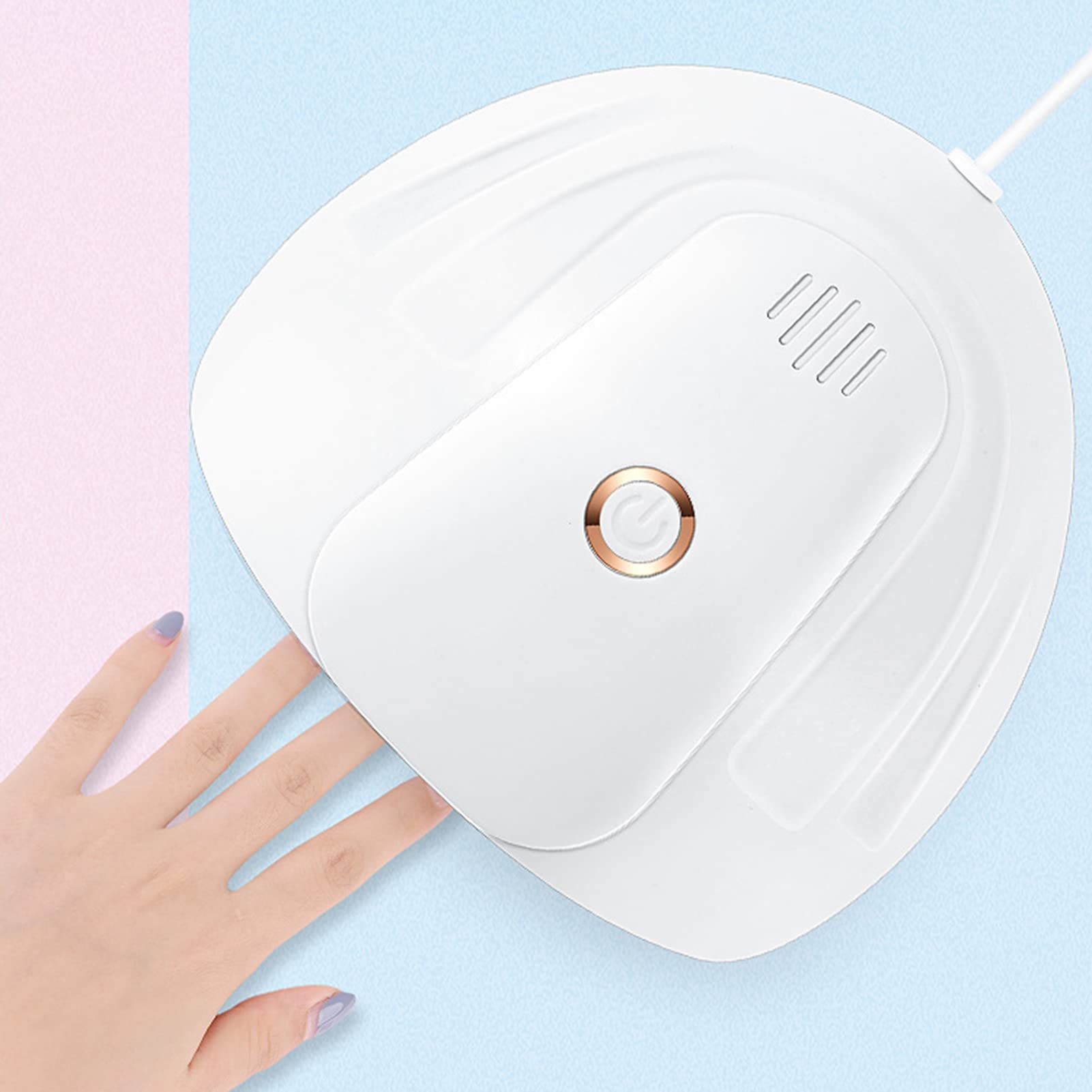 Professional LED Nail Lamp with Temperature Control & USB Power - Fast Drying UV Gel Polish Curing Light for Acrylic Nails, Manicure & Pedicure Salon Equipment | Perfect for Home Use & Professional Nail Salons
