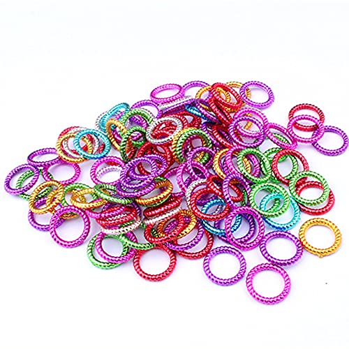 50pcs Colorful Long Hair Braid Beads - Hair Clip Braids & Dreadlock Ring Beads for Styling - Hair Braider Tool & Accessories for Women, Girls - Perfect for Boho, Festival, and Everyday Hairstyles