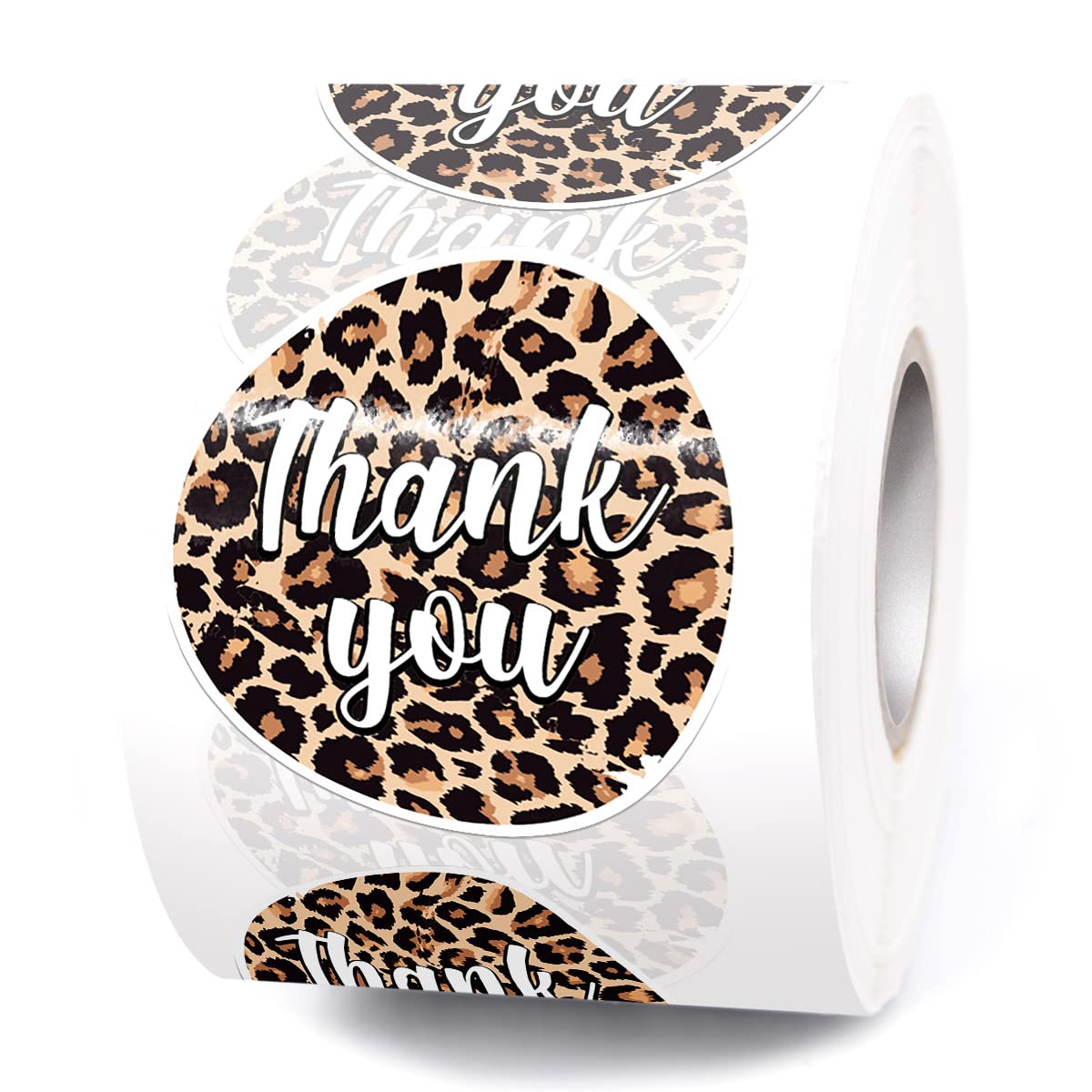 500 PCS Cute Leopard Print Thank You Stickers for Small Business | Happy Mail, Handmade, Package Decoration | Perfect for Etsy Shops, Gift Wrapping & Customer Appreciation