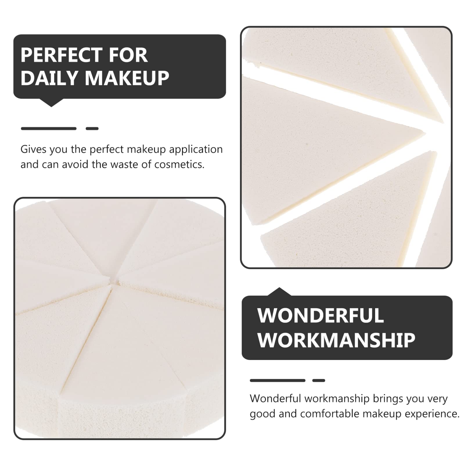 Beaupretty 4 Pack Latex-Free Makeup Blending Sponges - Foundation Blender, Wedge Sponge Set for Flawless Makeup Application - Perfect for Liquid, Cream & Powder Cosmetics - Great for Travel & Everyday Makeup Routine