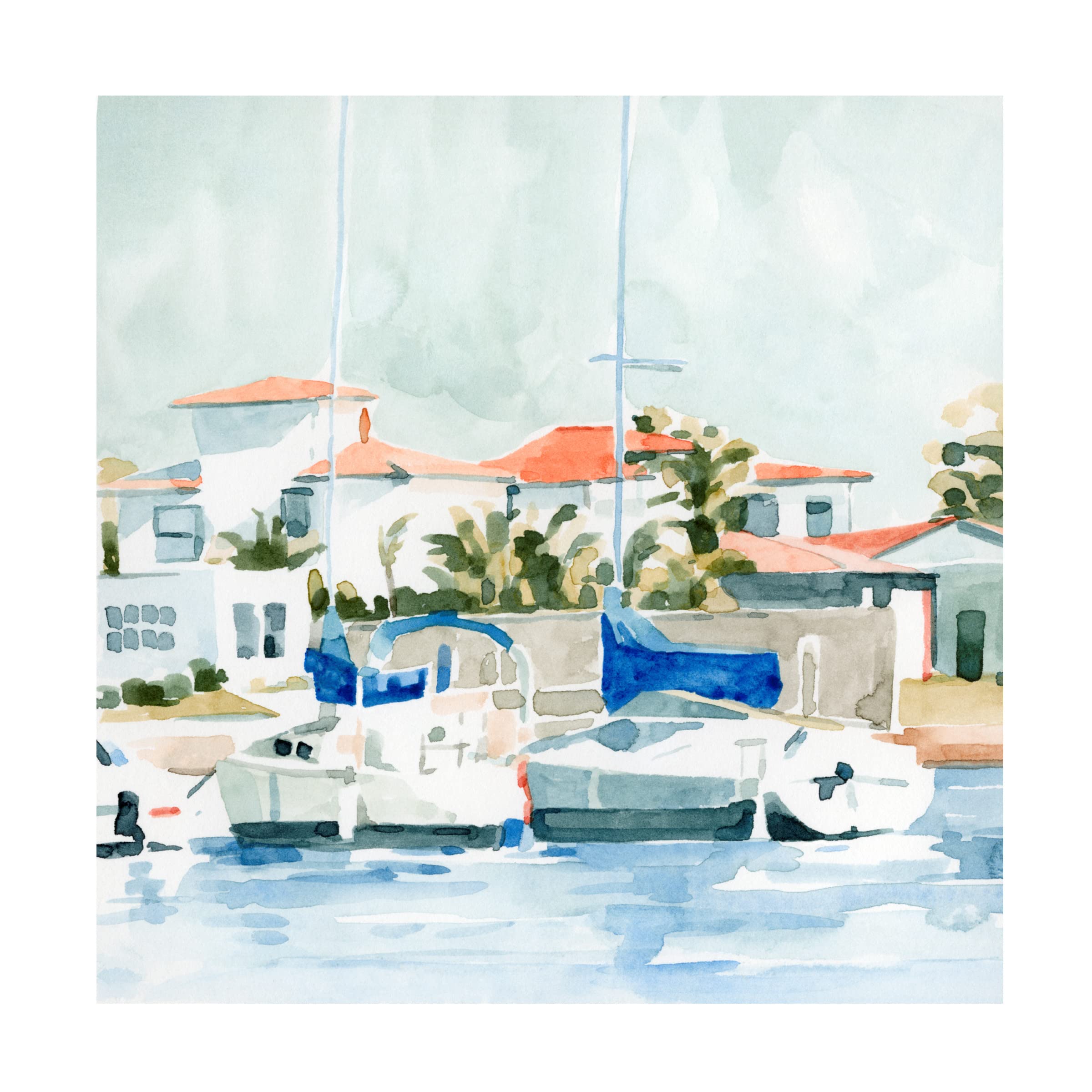 Emma Caroline 'Beach Town Summer II' Canvas Wall Art Print - Coastal Decor for Living Room, Bedroom & Office | Trademark Fine Art Collection