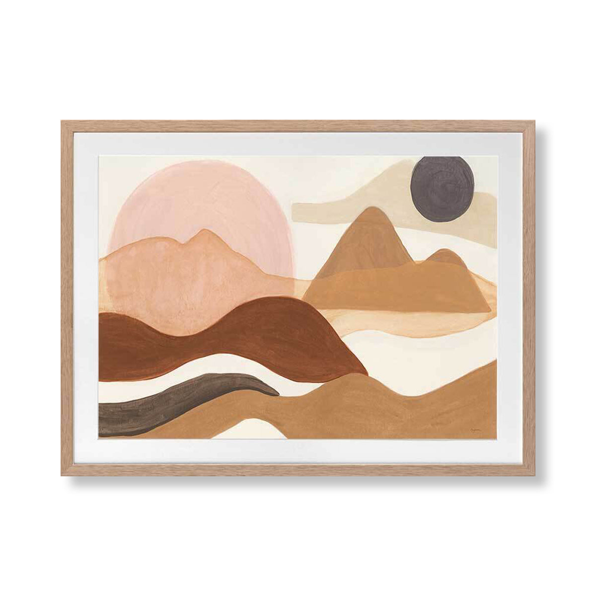 Adobe Boho Landscape Art Print - Southwestern Desert Wall Decor for Living Room, Bedroom & Office | Unique Handmade Canvas Painting
