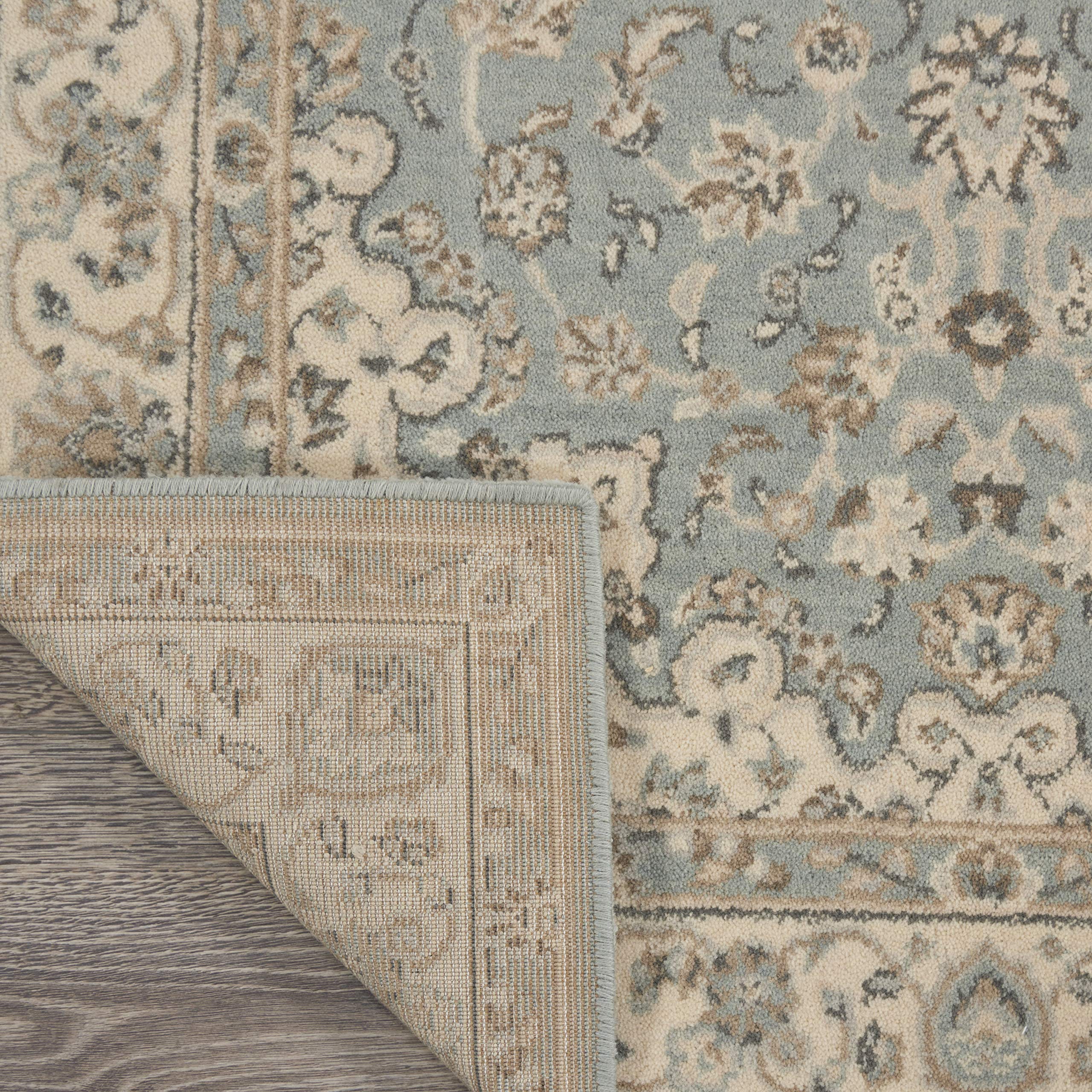 Nourison Living Treasures Floral Aqua/Ivory 2'6
