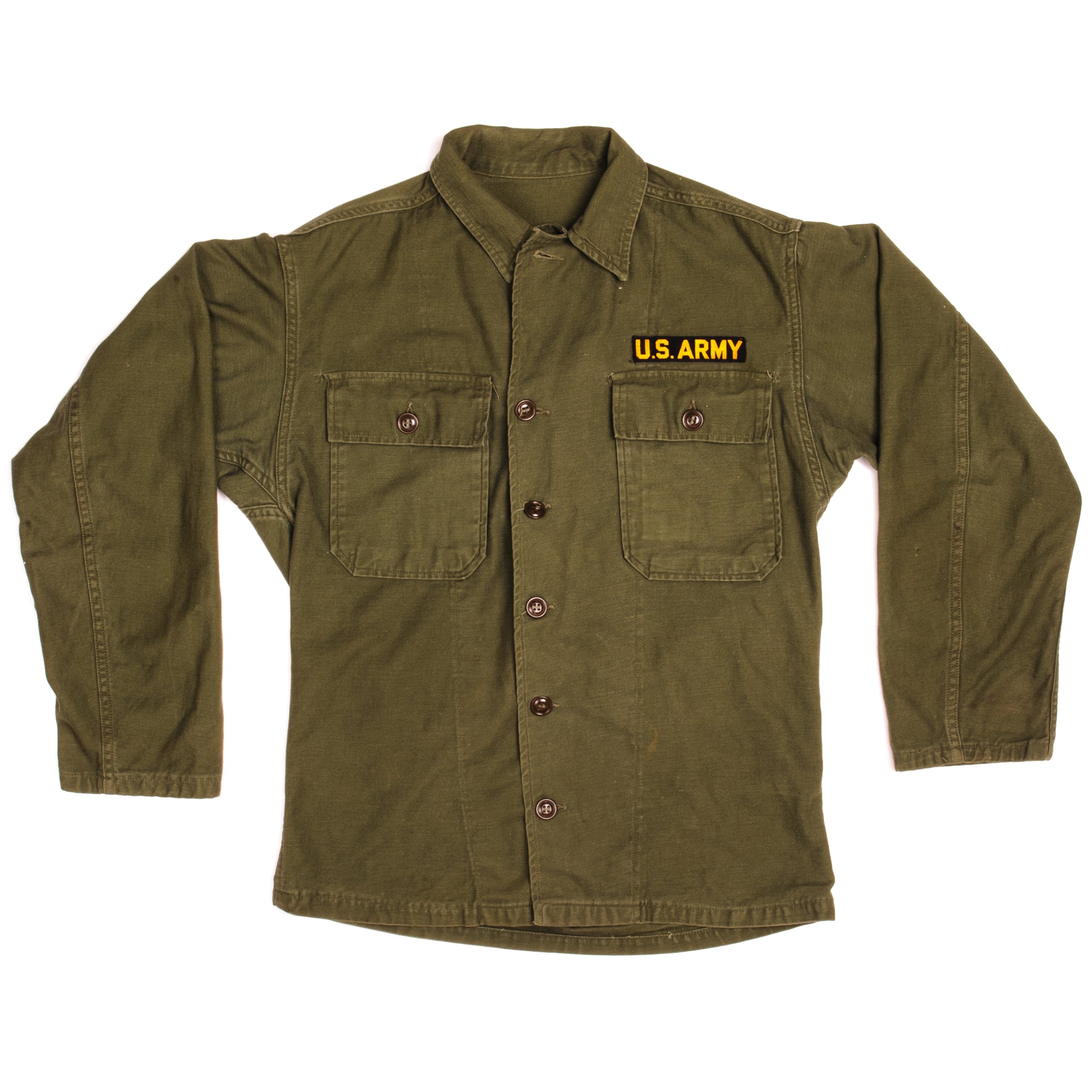 Vintage US Army Utility Shirt P58 (1958-1962) - Vietnam War Era Military Uniform - Small Size - Perfect for Reenactments, Collecting & Outdoor Adventures