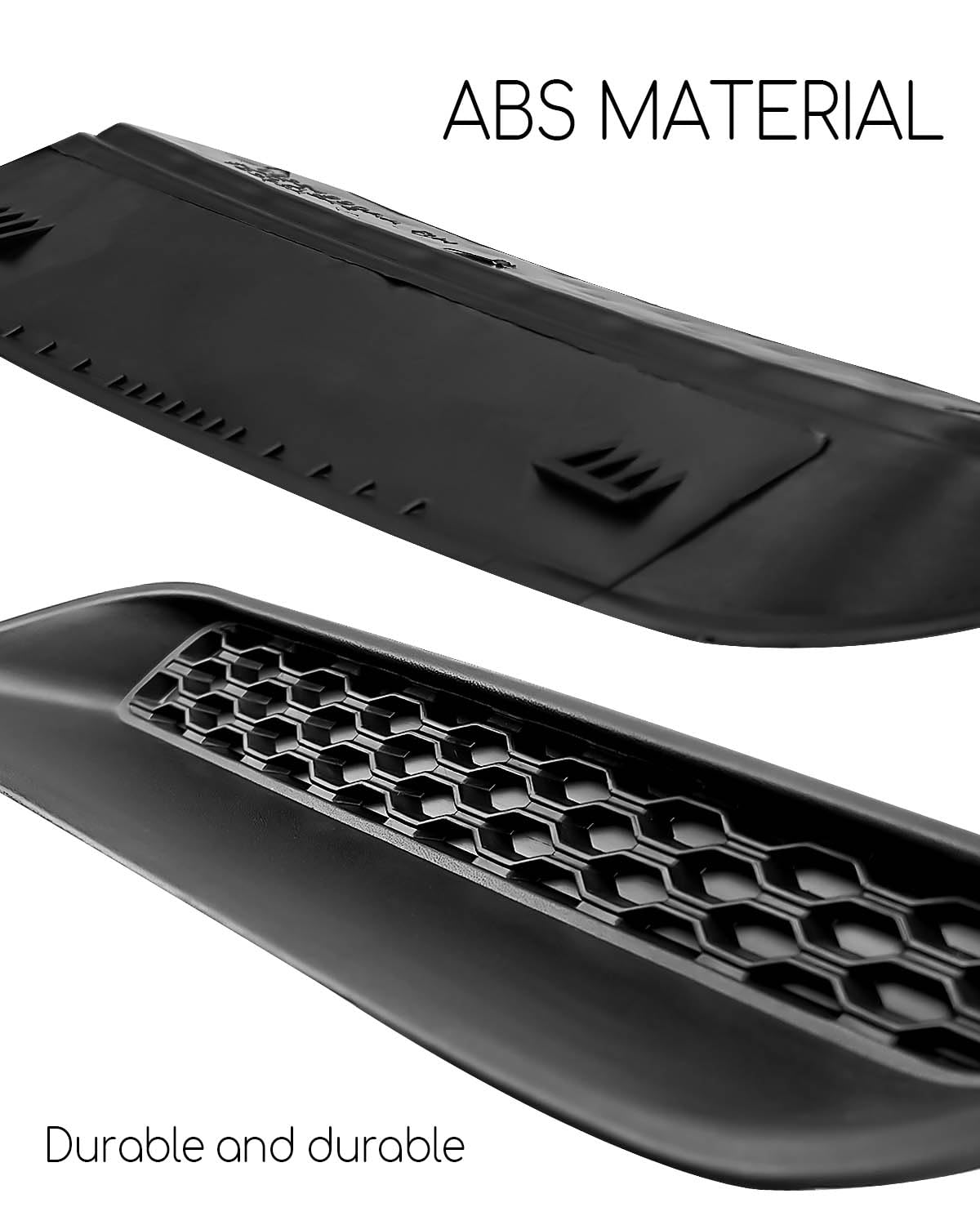 Dodge Ram 1500 2500 3500 Hood Vent Cover (2010-2019) - Left & Right Side Air Vent Outlet Trim Replacement for 68324991AA 68324990AA - Black Engine Hood Vent Bezels | Perfect for Off-Roading & Truck Customization