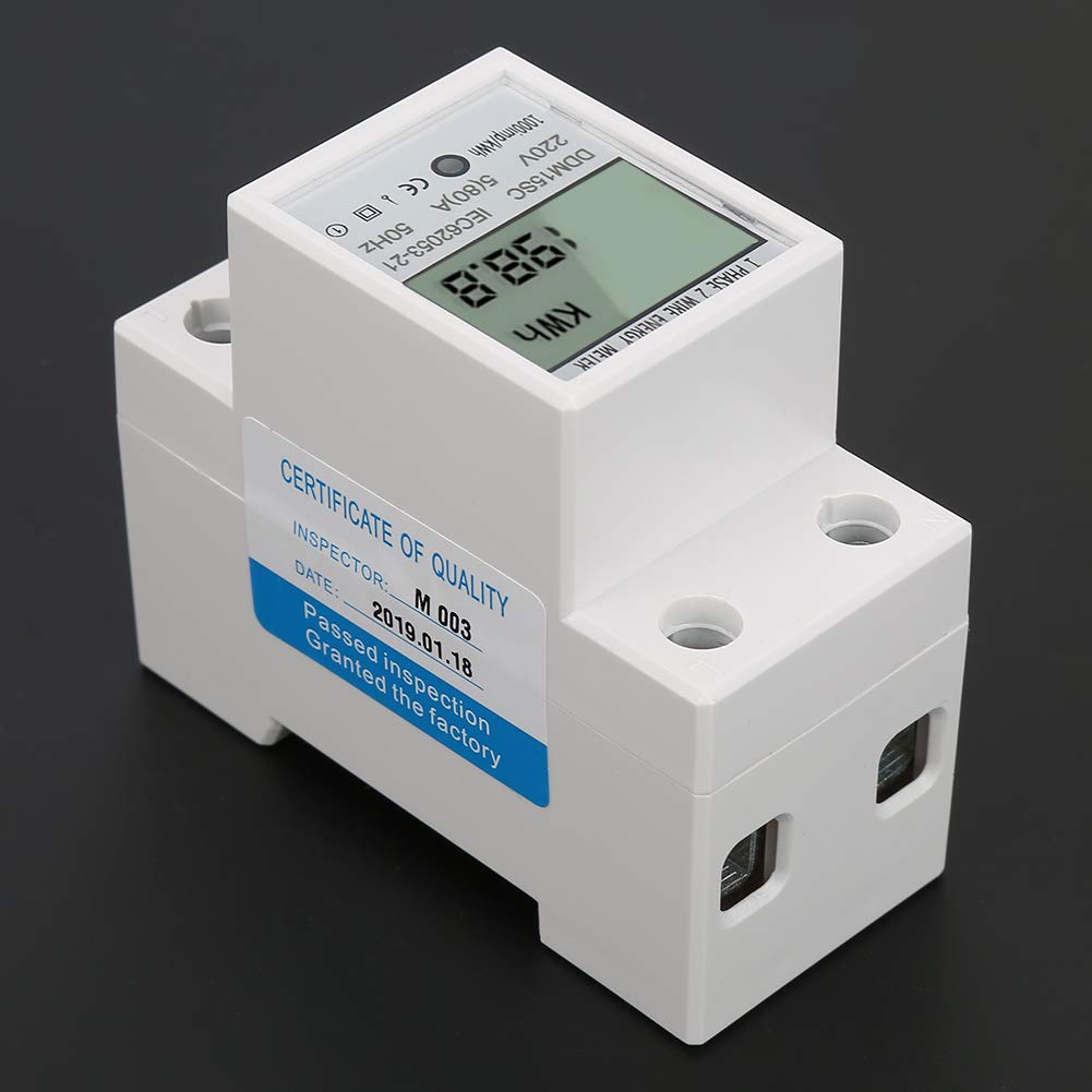 High Accuracy Embedded LCD Digital Watt Meter - Portable Energy Usage Monitor for Home, Hotel & Office - Track Electricity Consumption for Appliances & Electronics