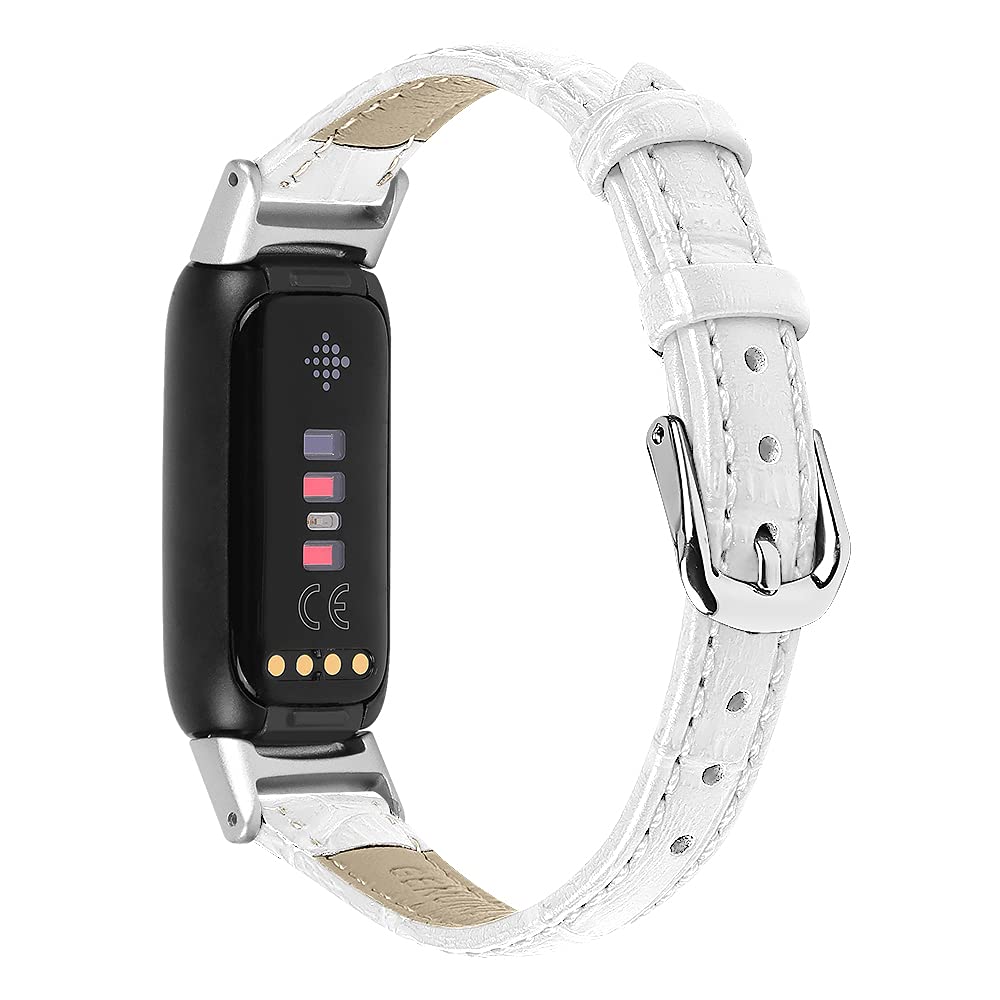 Premium Genuine Leather Replacement Band for Fitbit Luxe - Adjustable Strap Compatible with Fitbit Luxe Fitness Tracker | Perfect for Workouts, Office Wear & Everyday Use