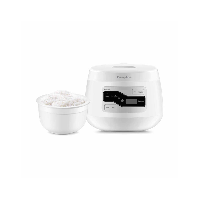 Europace ERJ5081DWH Non-Stick Ceramic Rice Cooker - 3L Capacity, Multi-Function for White Rice, Brown Rice & Porridge - Perfect for Home, Dorm & Office Use