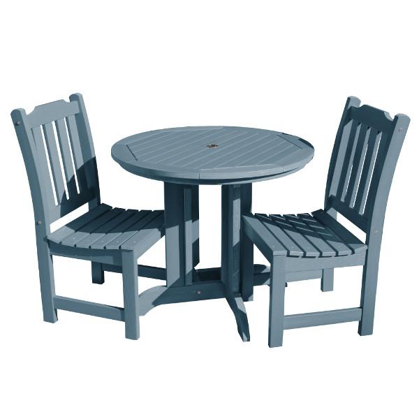Lehigh Collection 3-Piece Round Outdoor Patio Dining Set - Perfect for Backyard, Garden & Poolside Entertaining