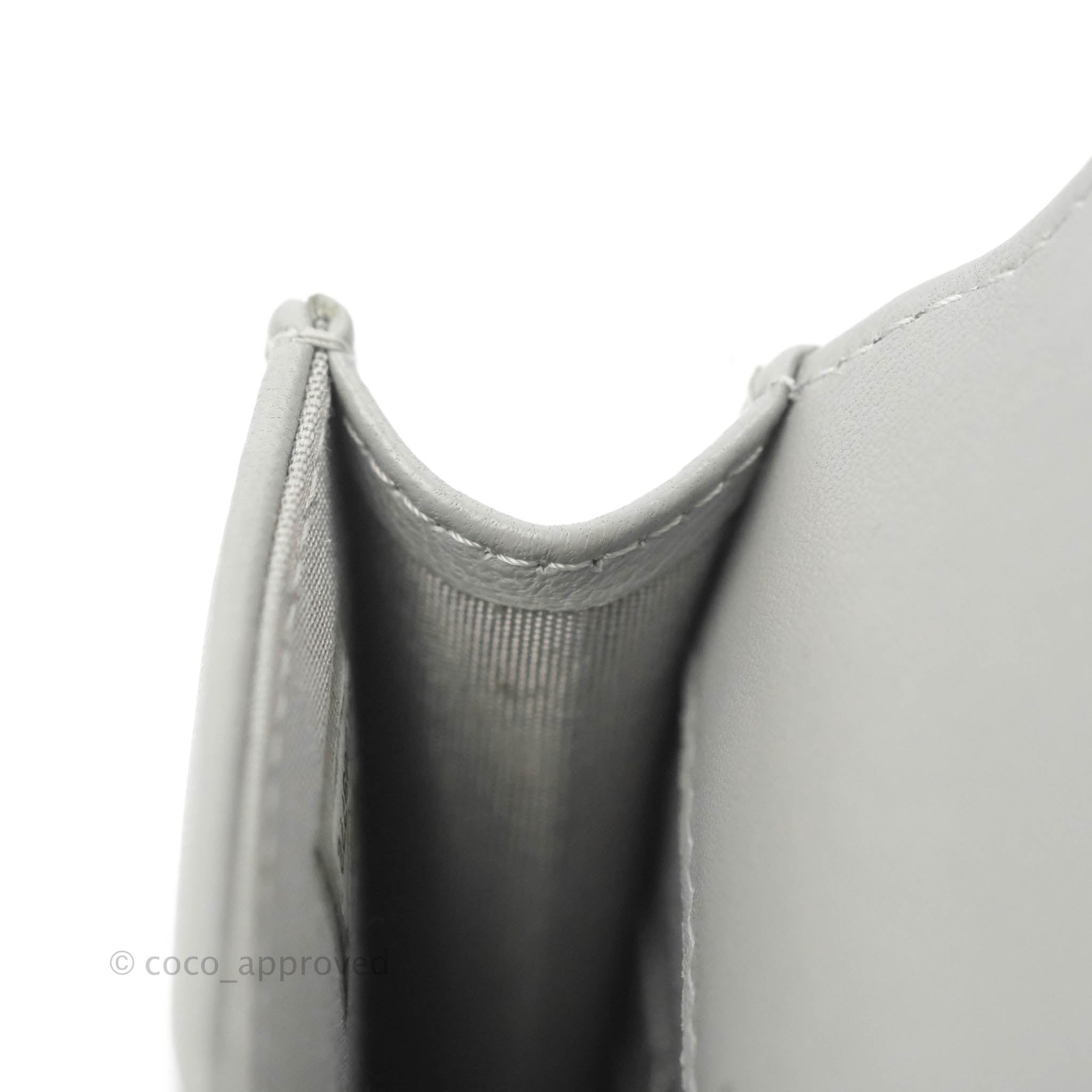 Chanel 19 Grey Mixed Hardware Phone Holder - Luxury Designer Phone Case for iPhone & Android - Perfect for Everyday Use, Travel & Fashion Accessories