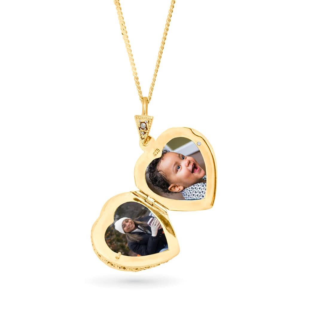 Vintage Garnet Heart Locket Necklace in Gold - Perfect for Valentine's Day Gifts, Anniversary Presents & Romantic Occasions