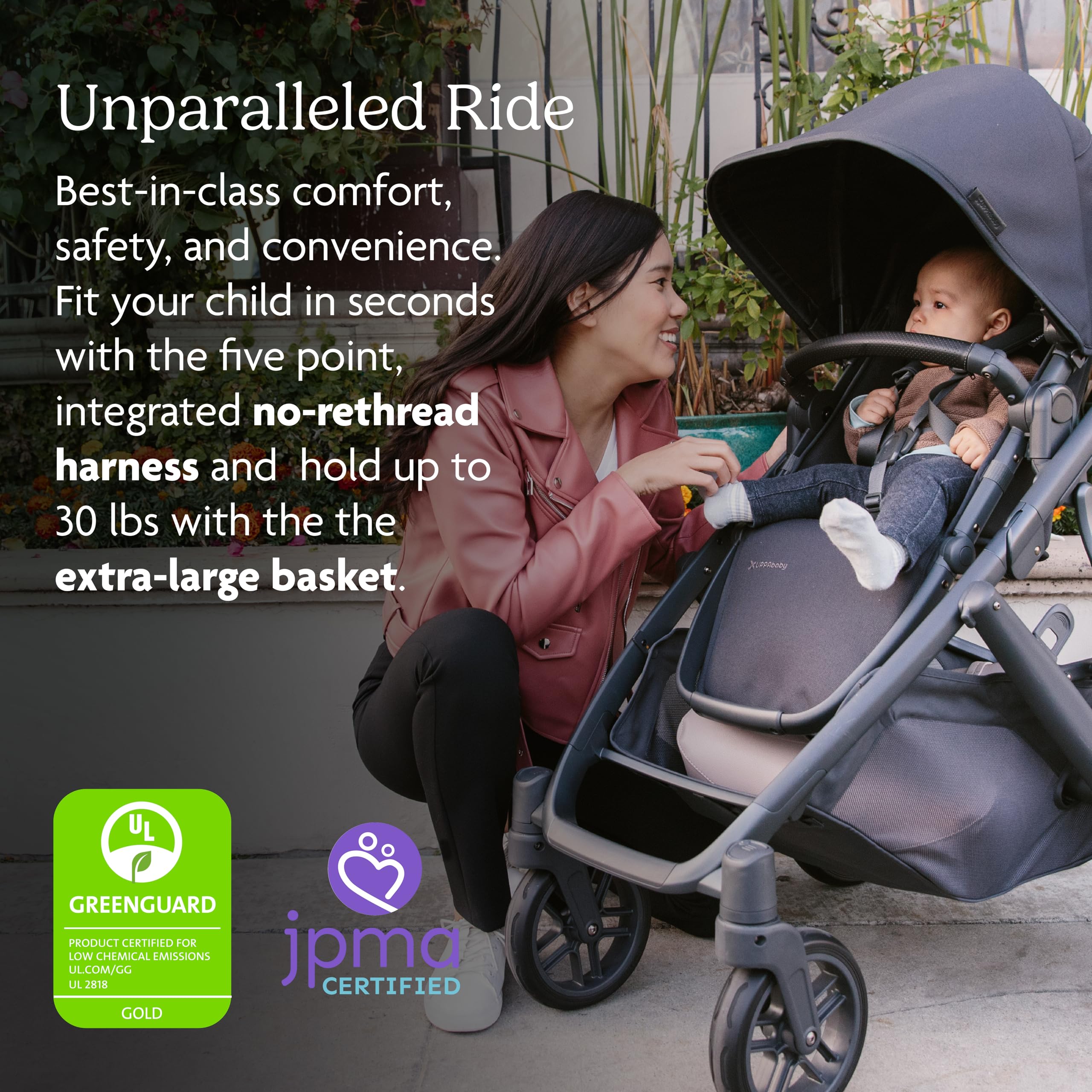 UPPAbaby Vista V2 Stroller - Convertible Single to Double Stroller System with Bassinet, Toddler Seat, Bug Shield, Rain Cover & Storage Bag | Navy/Carbon Frame/Saddle Leather | Perfect for Newborns, Twins & City Living