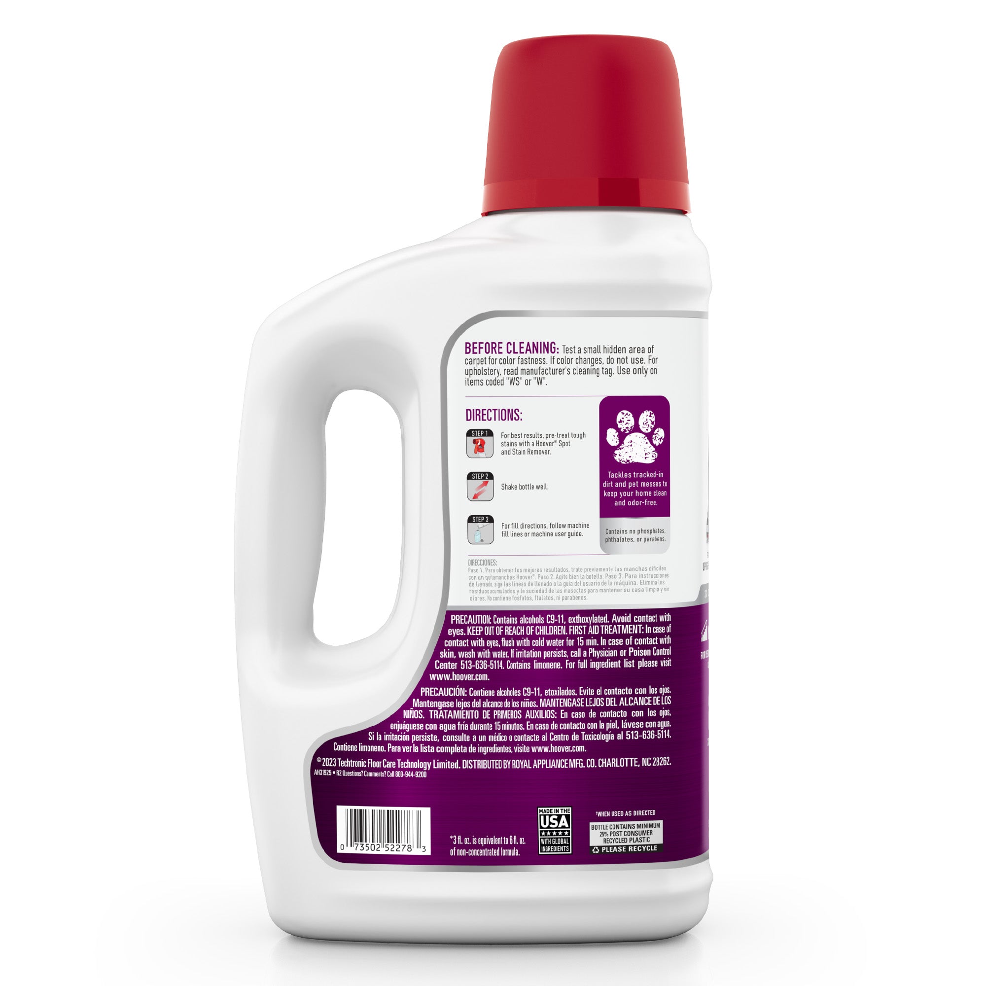 Paws & Claws Pet Stain & Odor Remover - 64 oz Carpet Cleaner Solution for Dogs & Cats | Eliminates Tough Stains & Smells | Safe for Carpets, Upholstery & Pet Areas