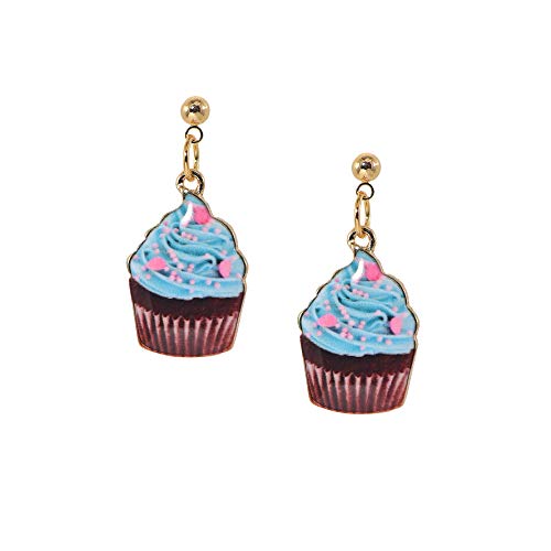 Blue Cupcake Earrings