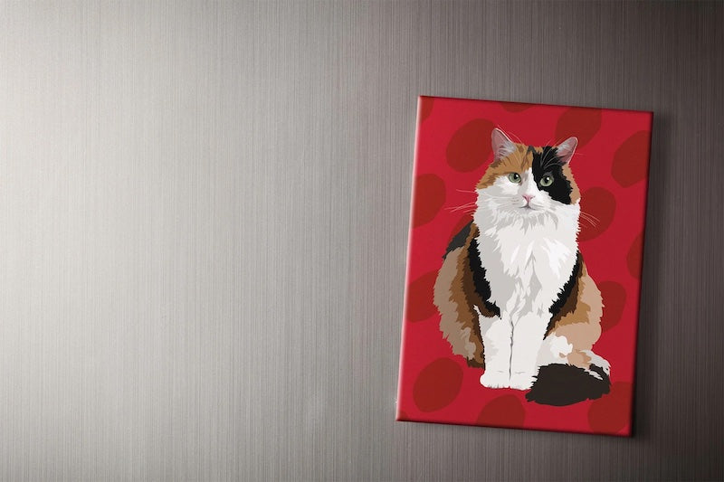 Leslie Gerry Tortoiseshell Cat Fridge Magnet - Cute Kitchen Decor, Funny Refrigerator Accessories for Home & Office (Set of 1) - Perfect for Gifts, Parties, and Adding Personality to Your Fridge