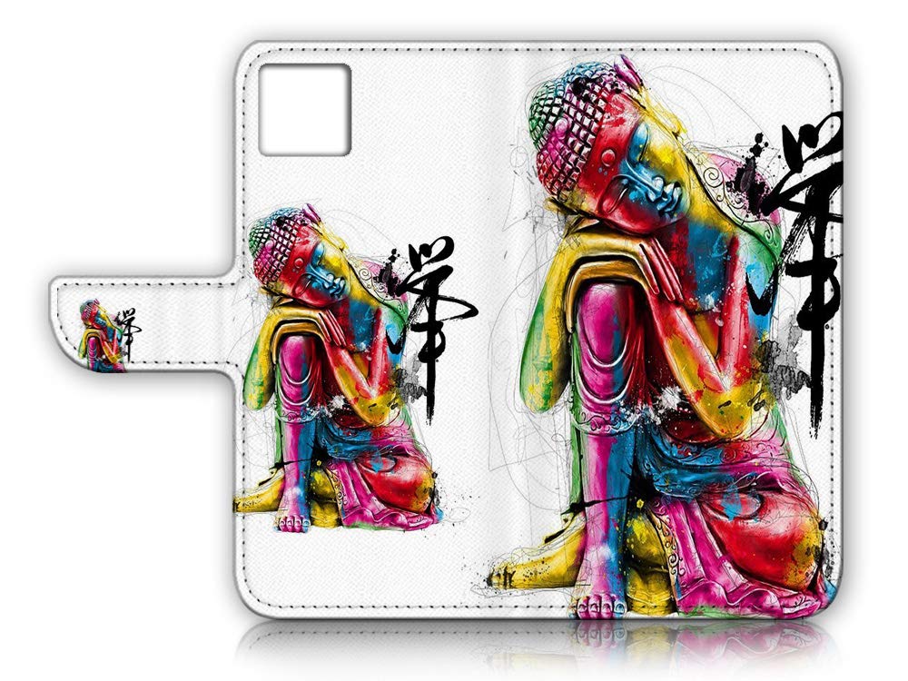 Premium Flip Wallet Phone Case for iPhone 13 Pro Max - Slim Protective Cover with Card Slots & Buddha Design (A23014) | Perfect for Daily Use, Travel & Business Meetings
