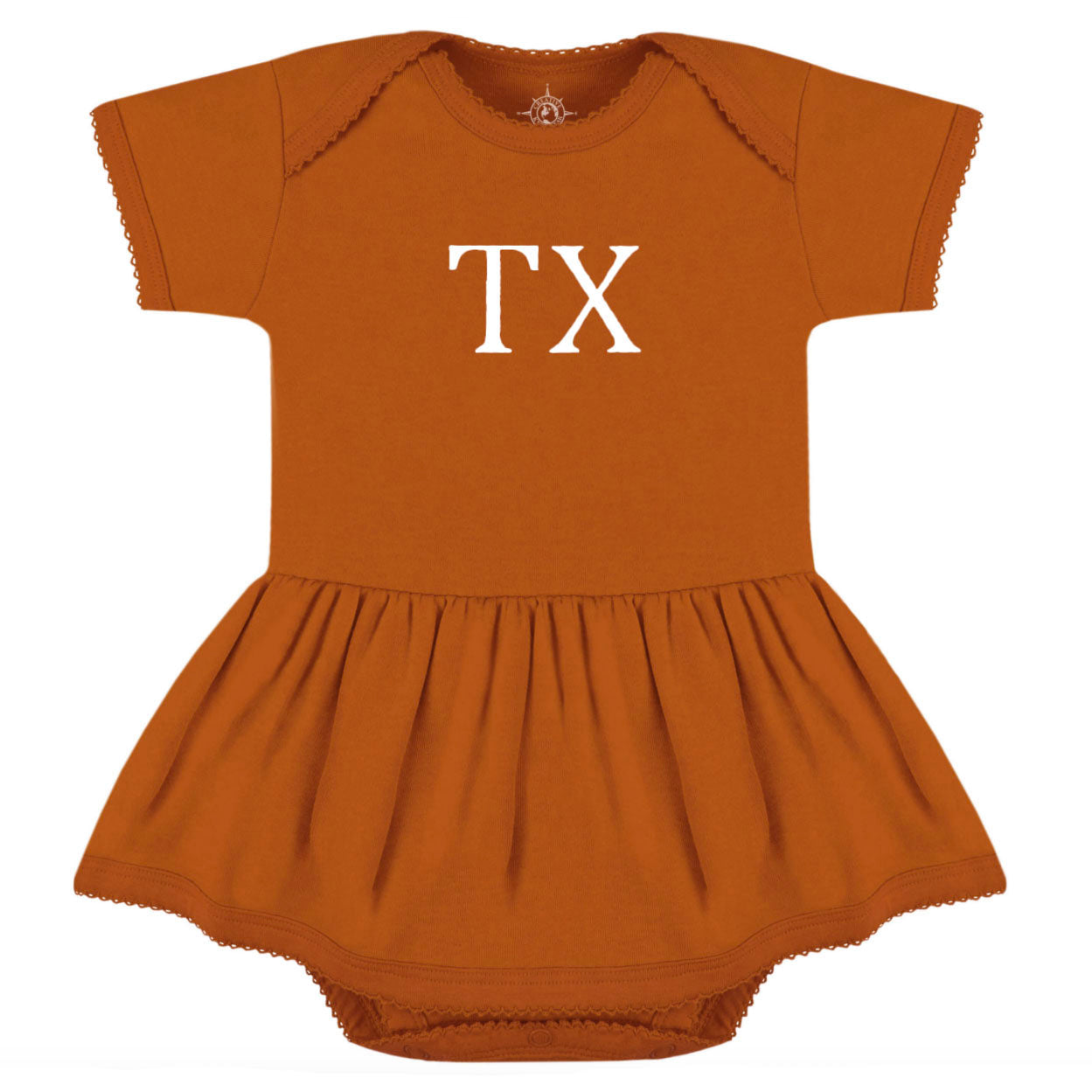 Texas Longhorns Burnt Orange Picot Bodysuit Dress - Women's Comfortable & Stylish UT Game Day Outfit for Football Season & College Events
