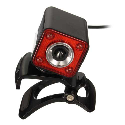 A862 360° Rotating HD Webcam with 12.0MP Resolution & 4 LED Lights for Laptop/PC - Perfect for Video Conferencing, Online Classes & Live Streaming