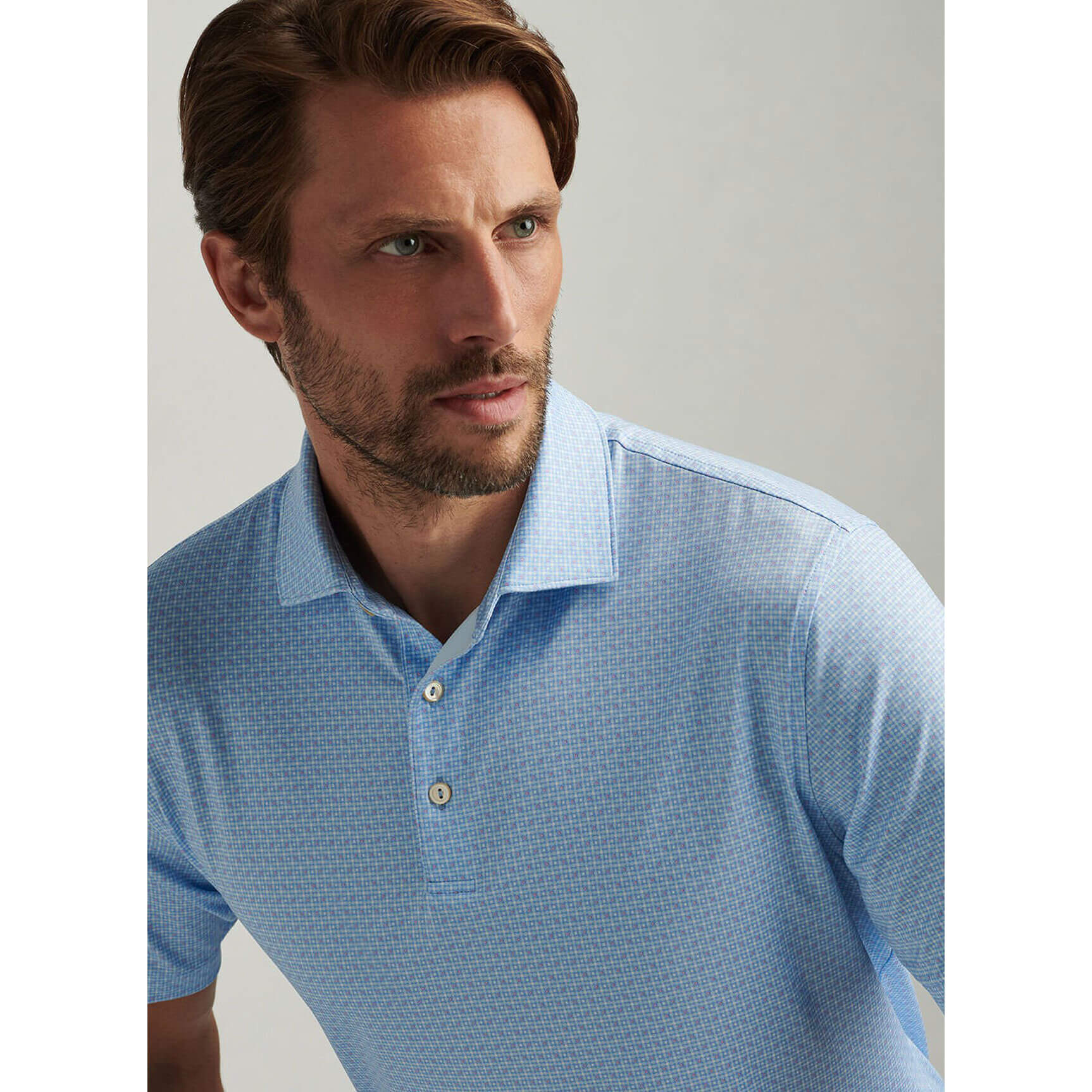Peter Millar Men's Vega Performance Jersey Polo Shirt - Breathable Moisture-Wicking Golf & Casual Wear - White (Ideal for Golf, Tennis & Business Casual Outfits)