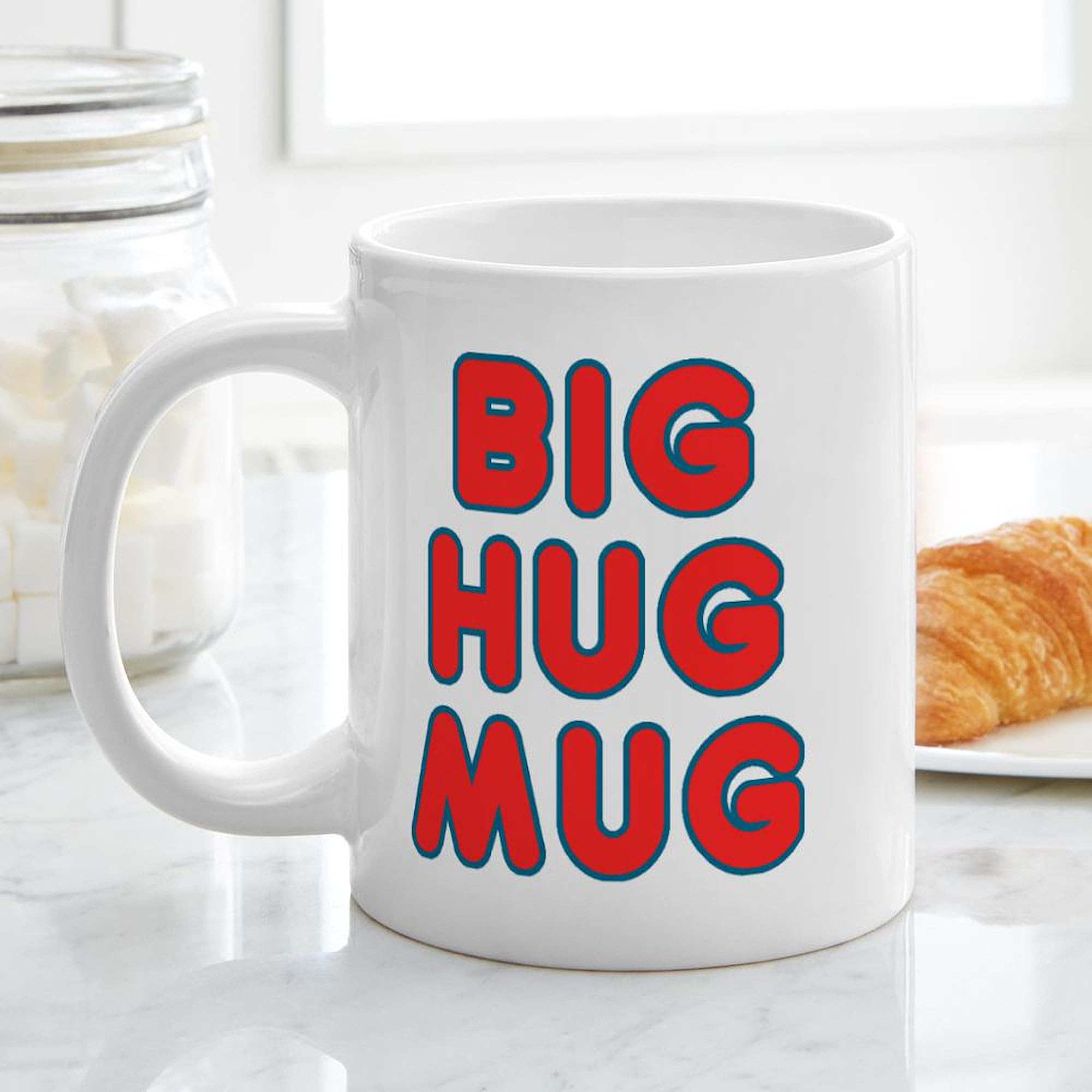 Big Hug Mug - 20 oz Large Ceramic Coffee Cup for Tea & Hot Drinks - Perfect for Home, Office, or Gift Giving