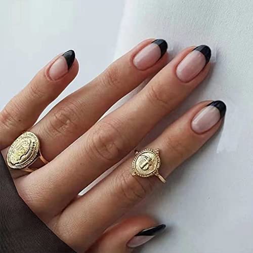 Black French Oval