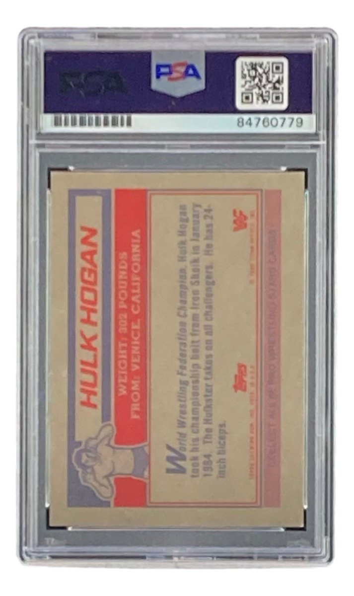 Hulk Hogan Signed 1985 Topps WWF Rookie Wrestling Card - PSA/DNA Gem Mint 10 - Authentic Autograph Collectible for Wrestling Fans & Sports Memorabilia Enthusiasts - Perfect for Display, Investment & Gifting