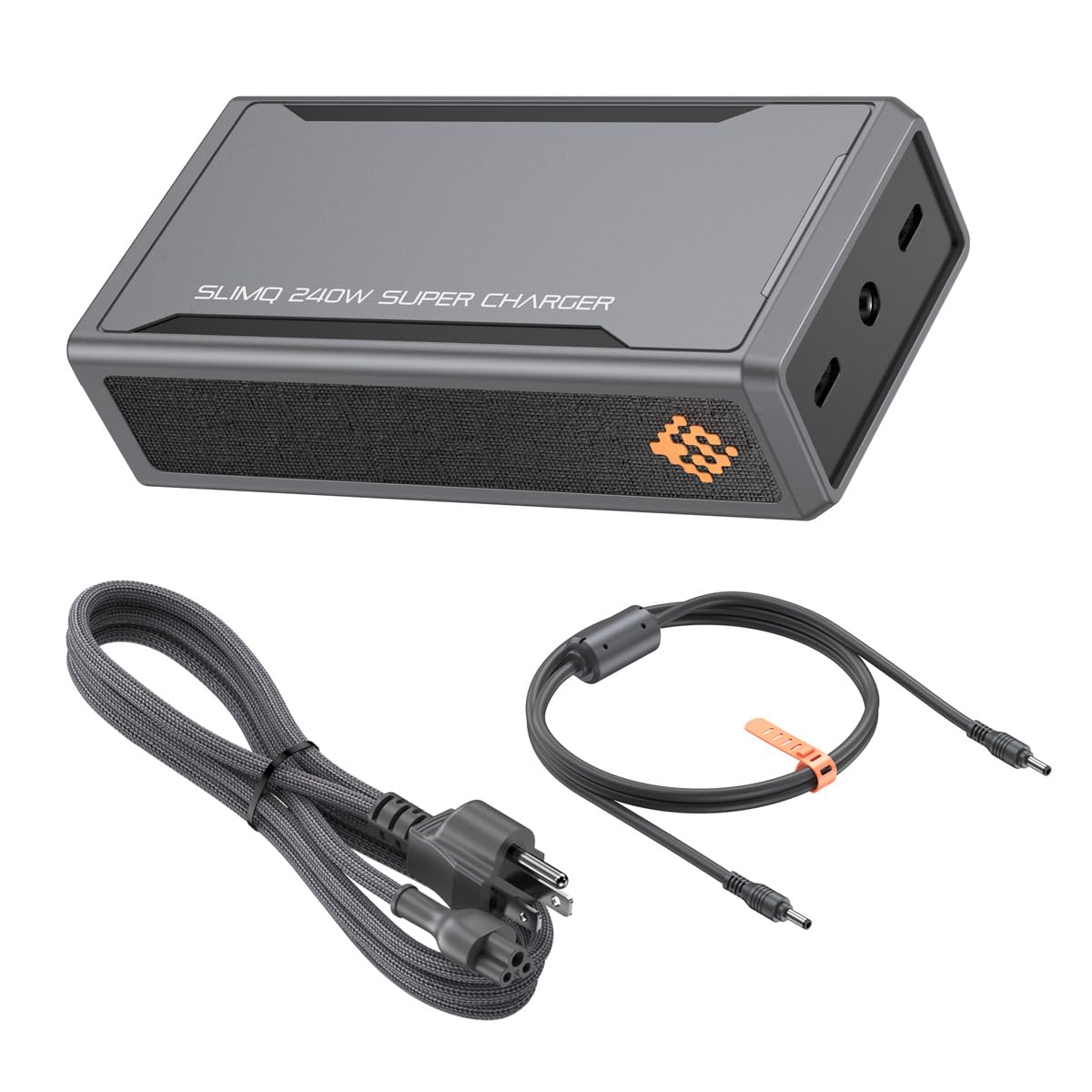 100W GaN Fast Charger for Laptop - Dual USB-C PD 3.0 & 20V DC Port - Compatible with Dell, HP, Lenovo, MSI, Razer, Asus, Acer Gaming Laptops (240W/230W/200W/180W/170W) - Perfect for Travel, Office & Home Use (3-Pin AC Adapter)
