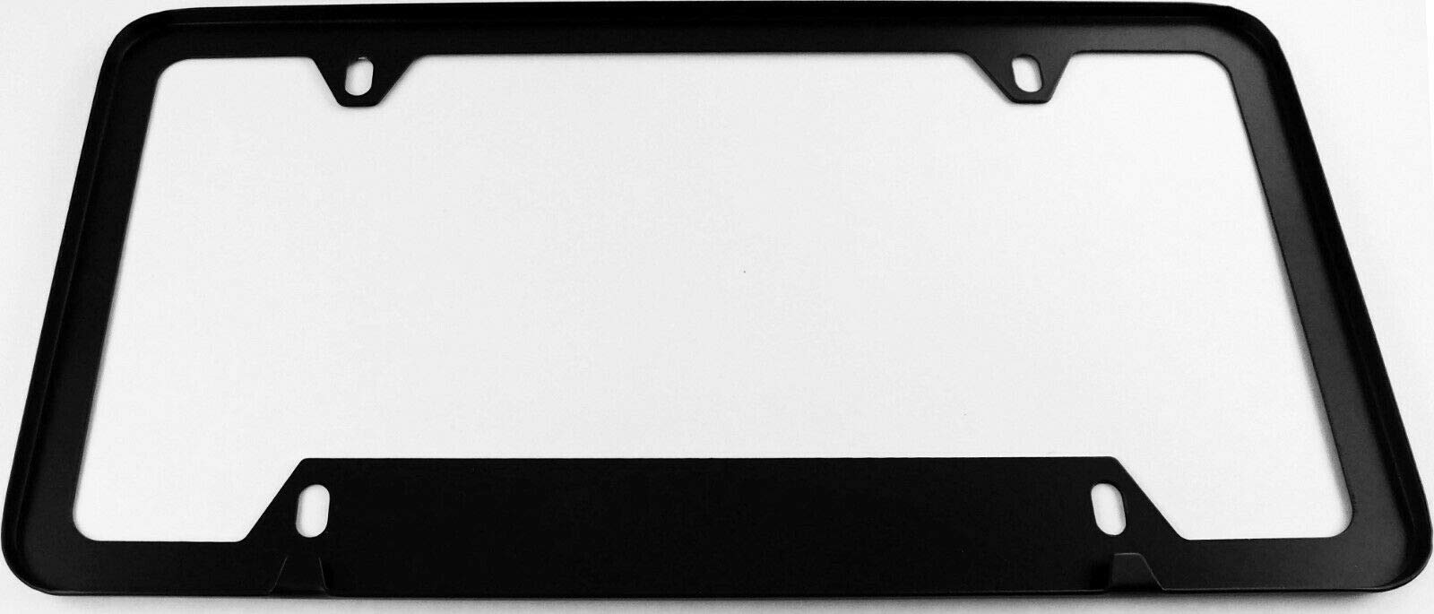 USA Ukraine Flag Metal Black Aluminum Car License Plate Frame - 4 Hole Cutout Design - Durable & Stylish for Cars, Trucks, SUVs - Show Your Support on the Road